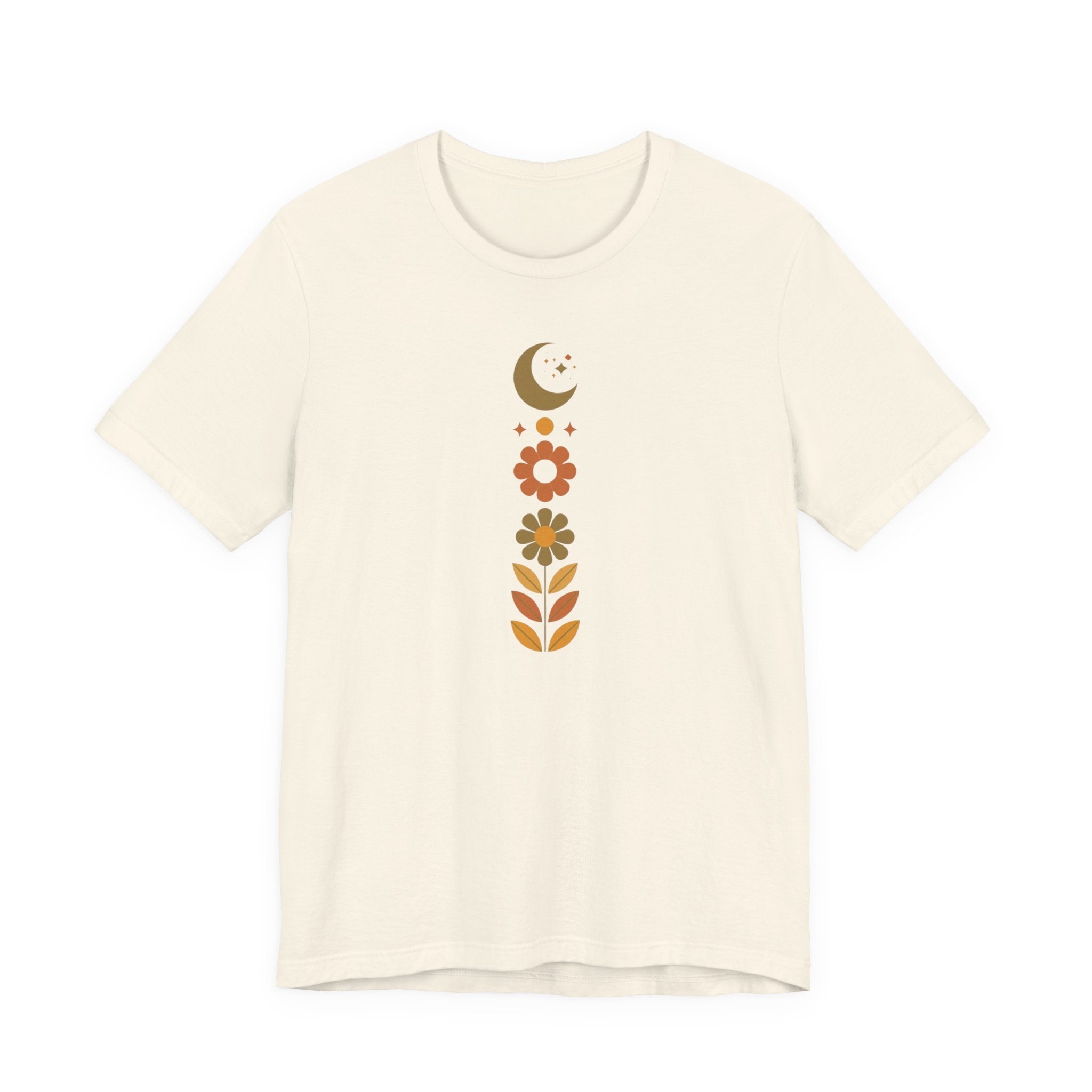 Retro Moon and Flowers T-Shirt
