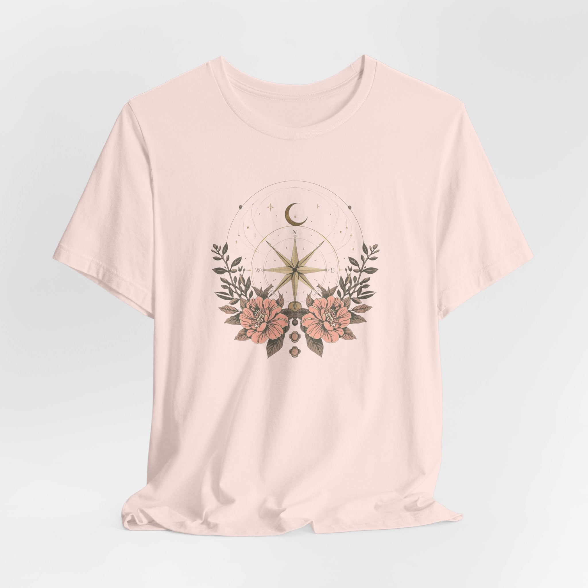 Celestial Compass Floral Graphic T-Shirt