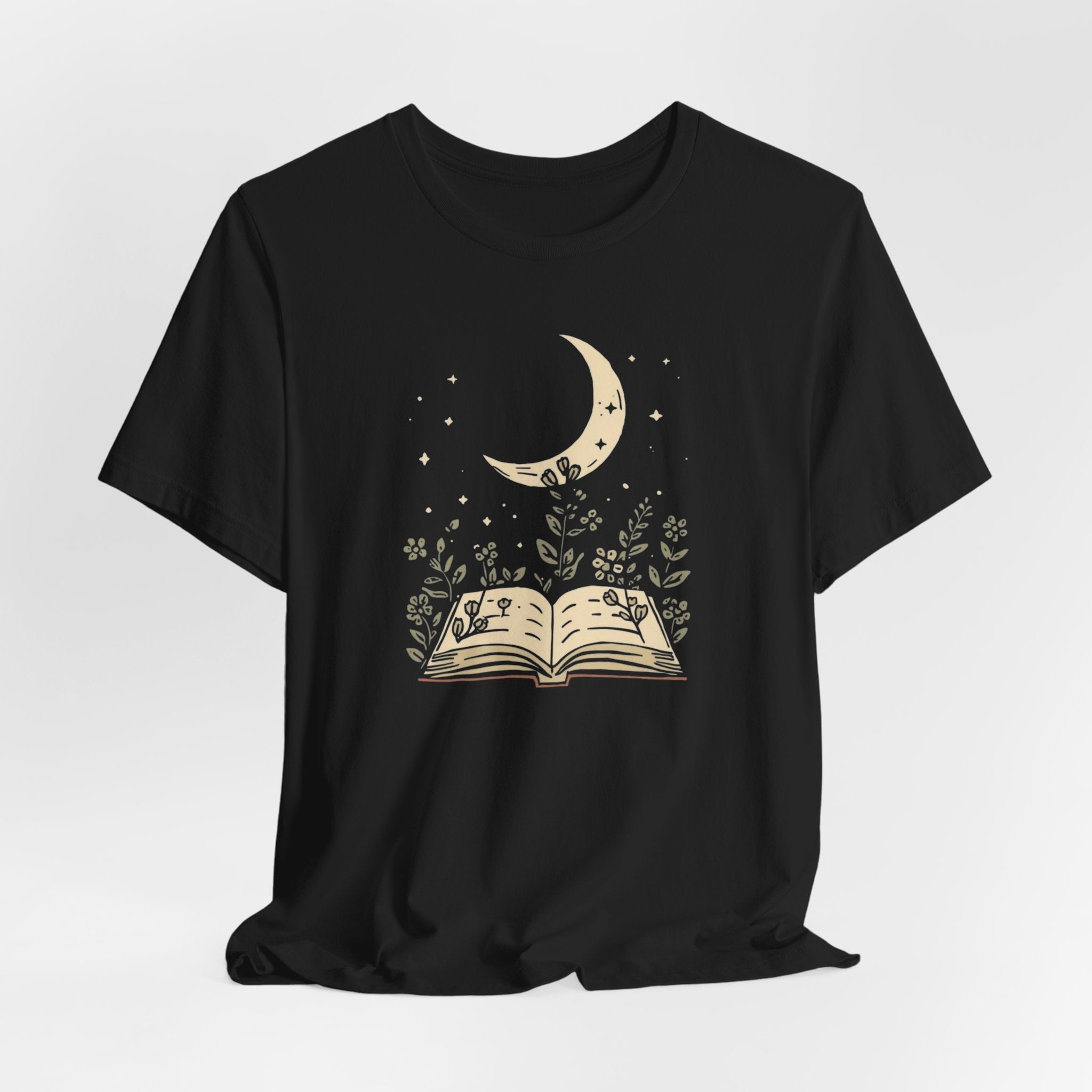 Moonlit Reading Garden Graphic T-Shirt
