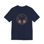 Minimal Celestial Floral Moon Graphic Tee