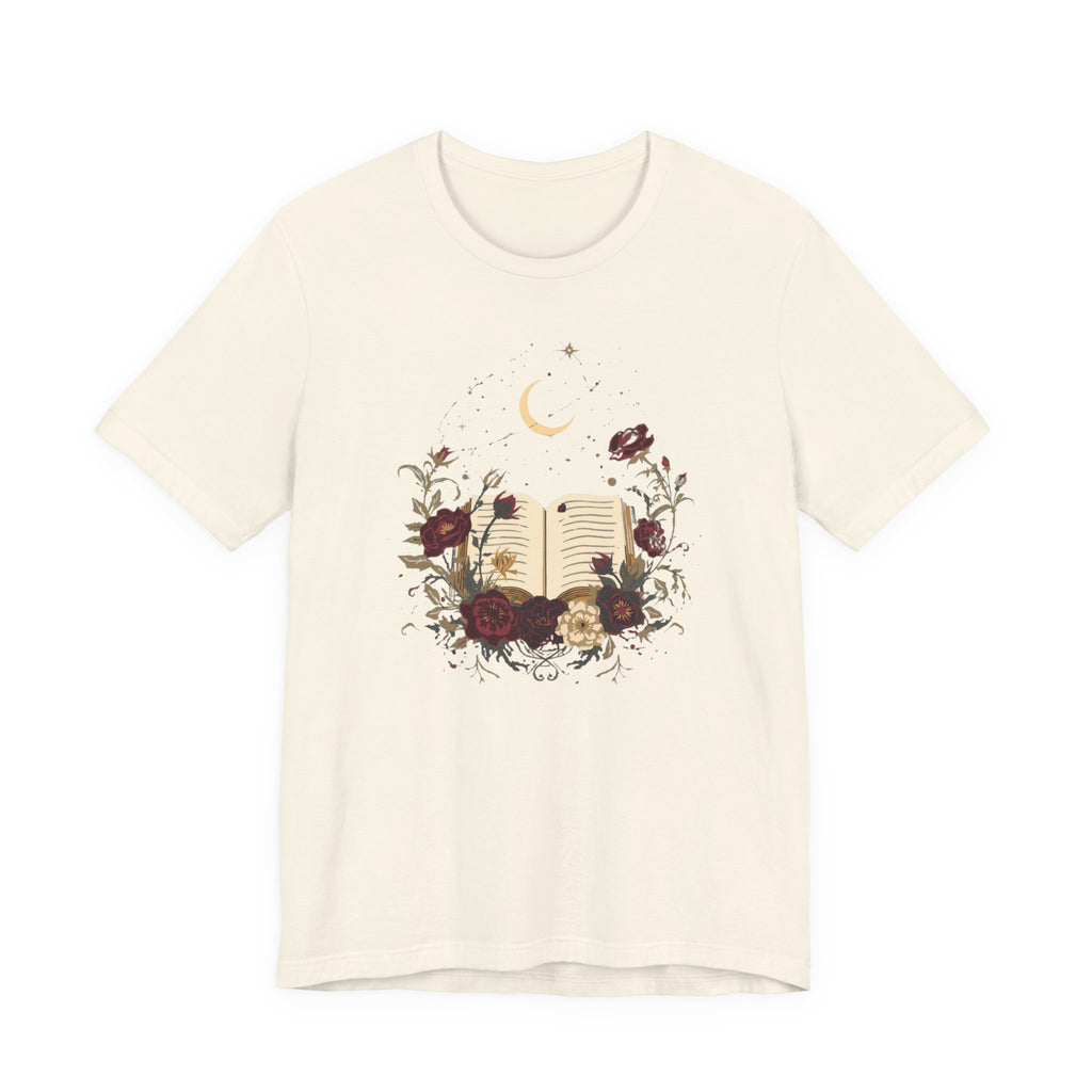 Celestial Rose Book Lover Graphic T-Shirt