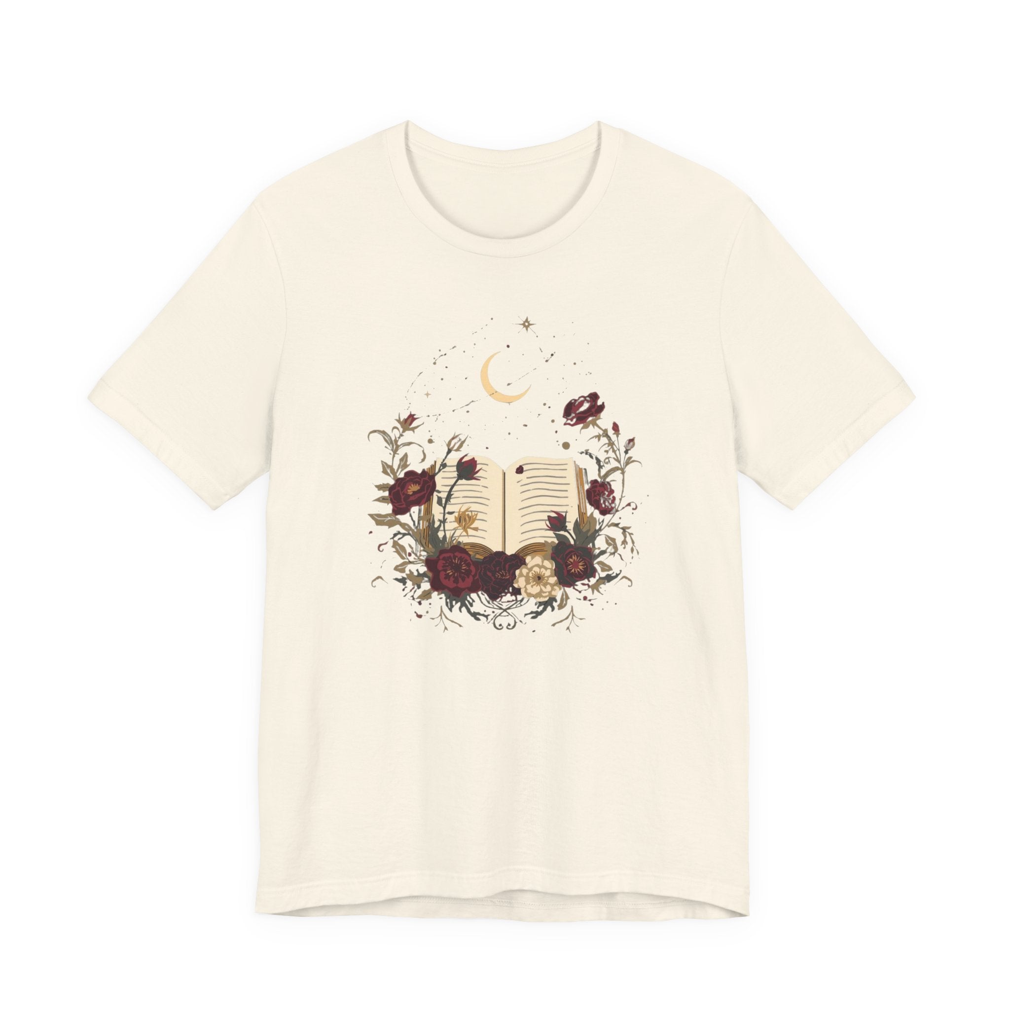 Celestial Rose Book Lover Graphic T-Shirt