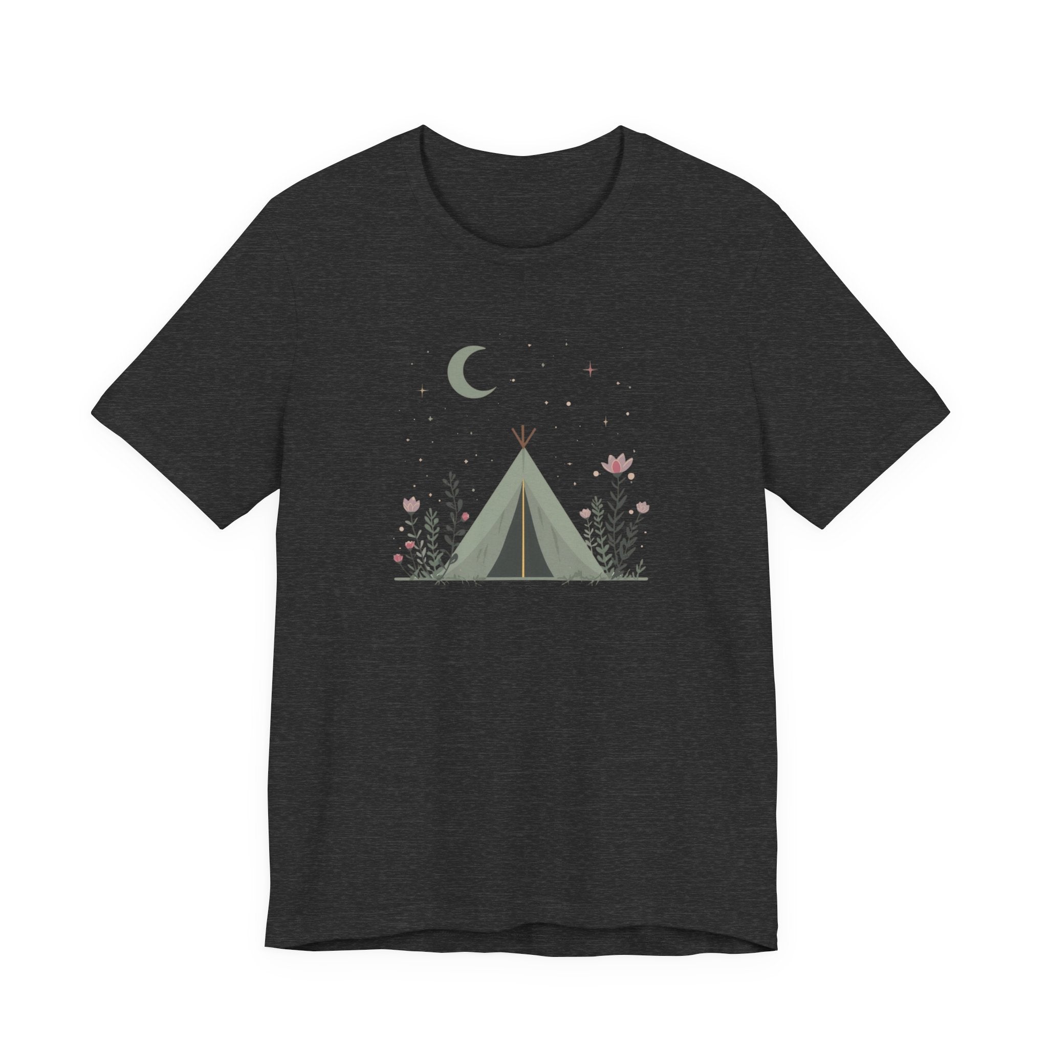 Moonlit Camping Tent Graphic T-Shirt