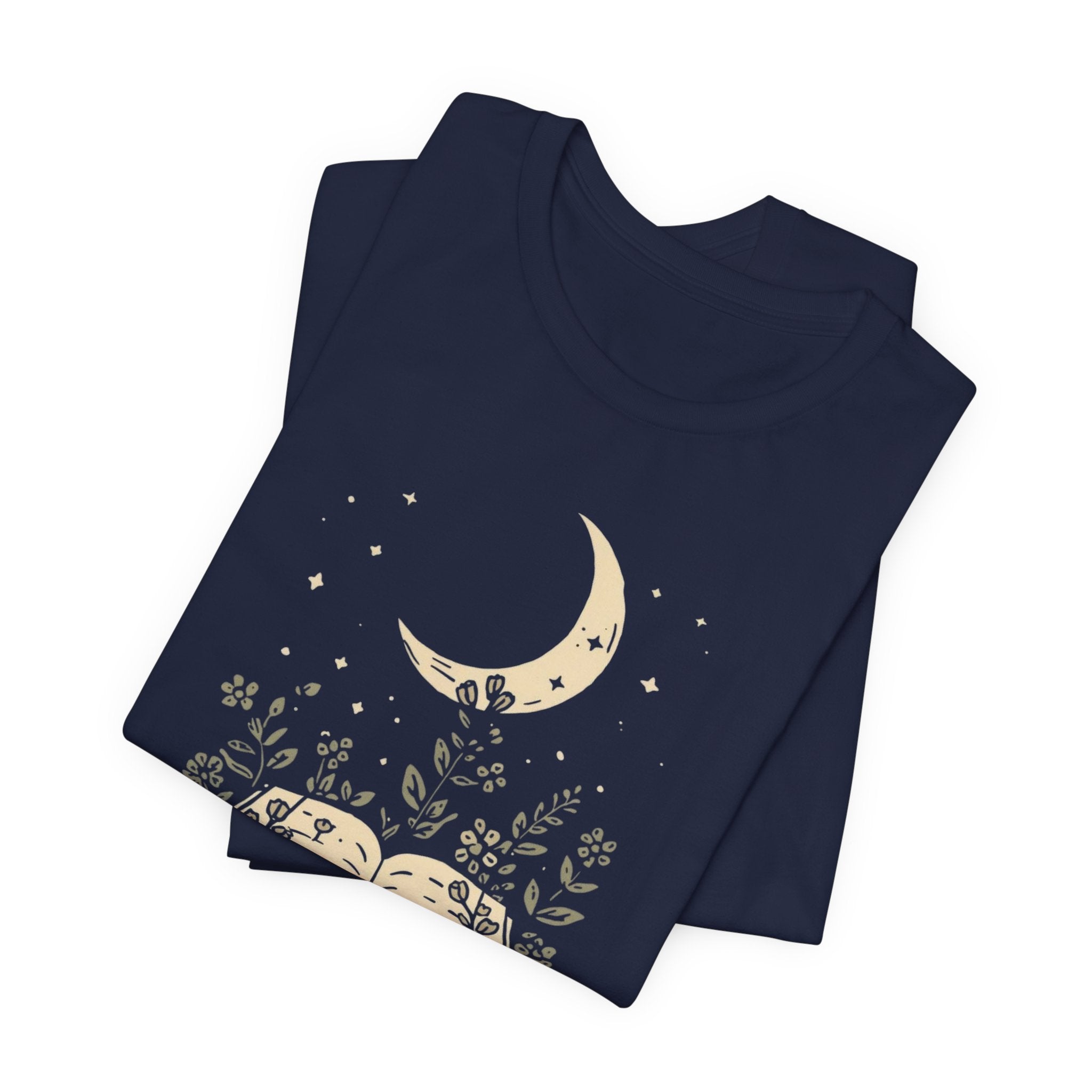 Moonlit Reading Garden Graphic T-Shirt