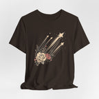 Shooting Stars & Roses Celestial Graphic T-Shirt