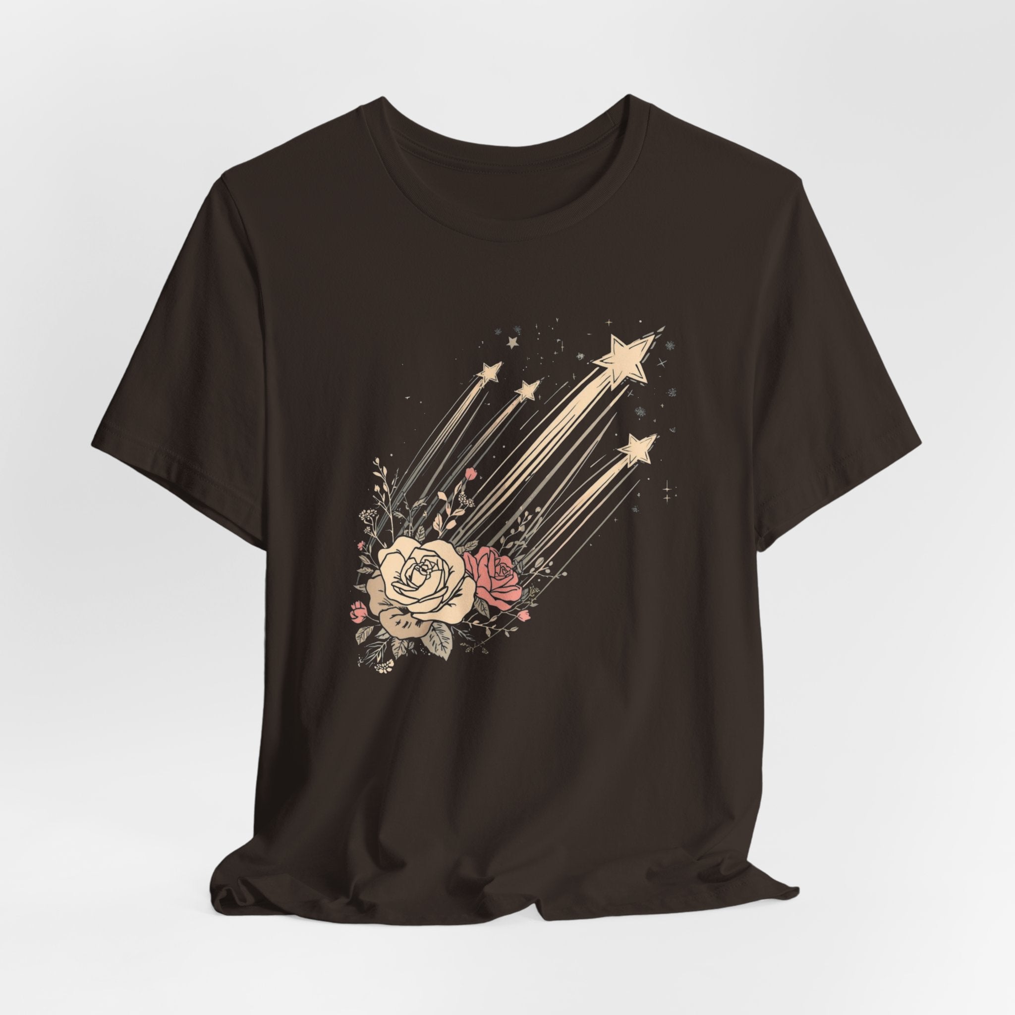 Shooting Stars & Roses Celestial Graphic T-Shirt