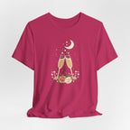 Celestial Champagne & Blush Florals Graphic T-Shirt