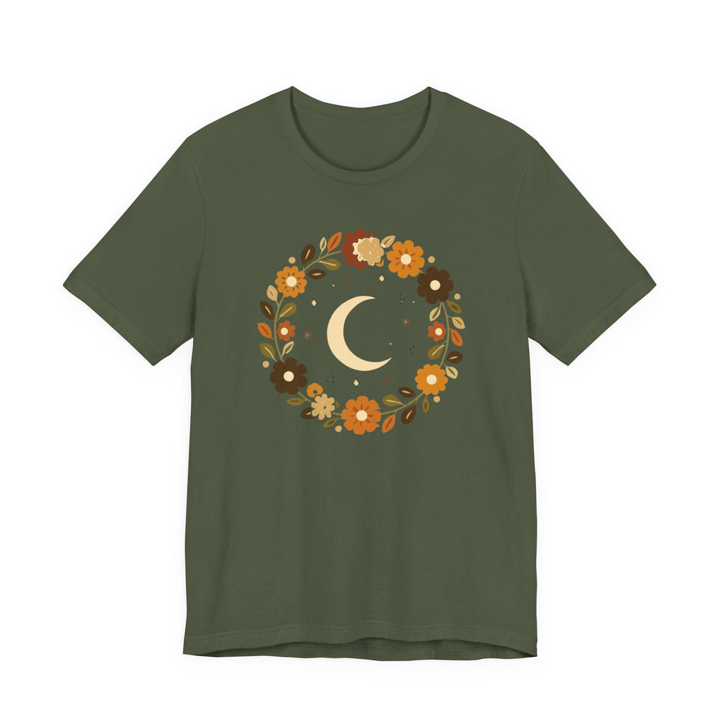 Retro Celestial Floral Wreath T-Shirt