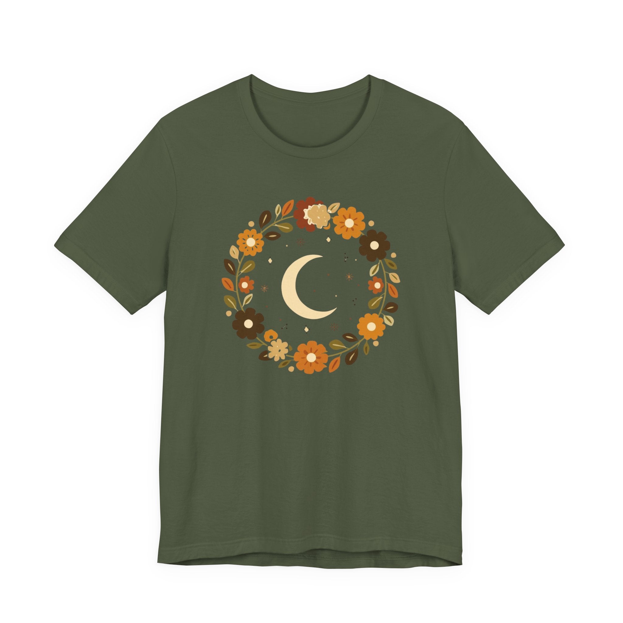 Retro Celestial Floral Wreath T-Shirt