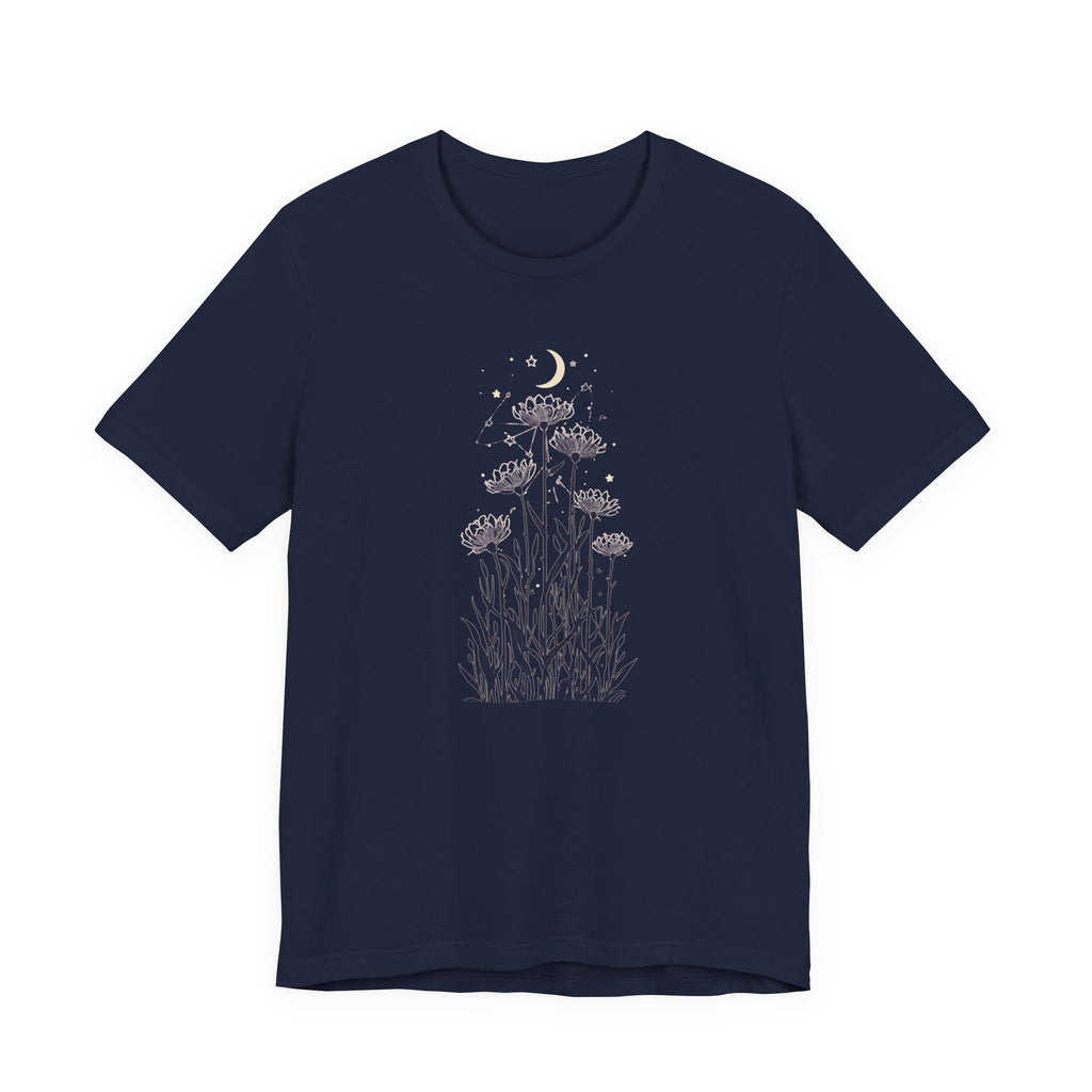 Moonlit Wildflower Night Graphic T-Shirt