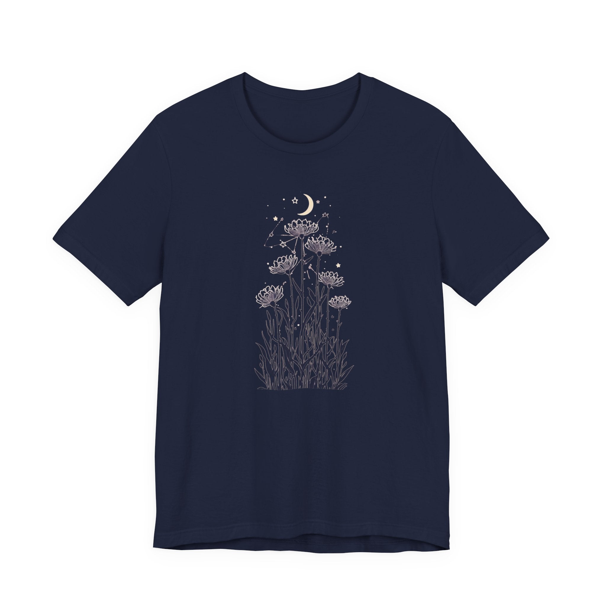 Moonlit Wildflower Night Graphic T-Shirt