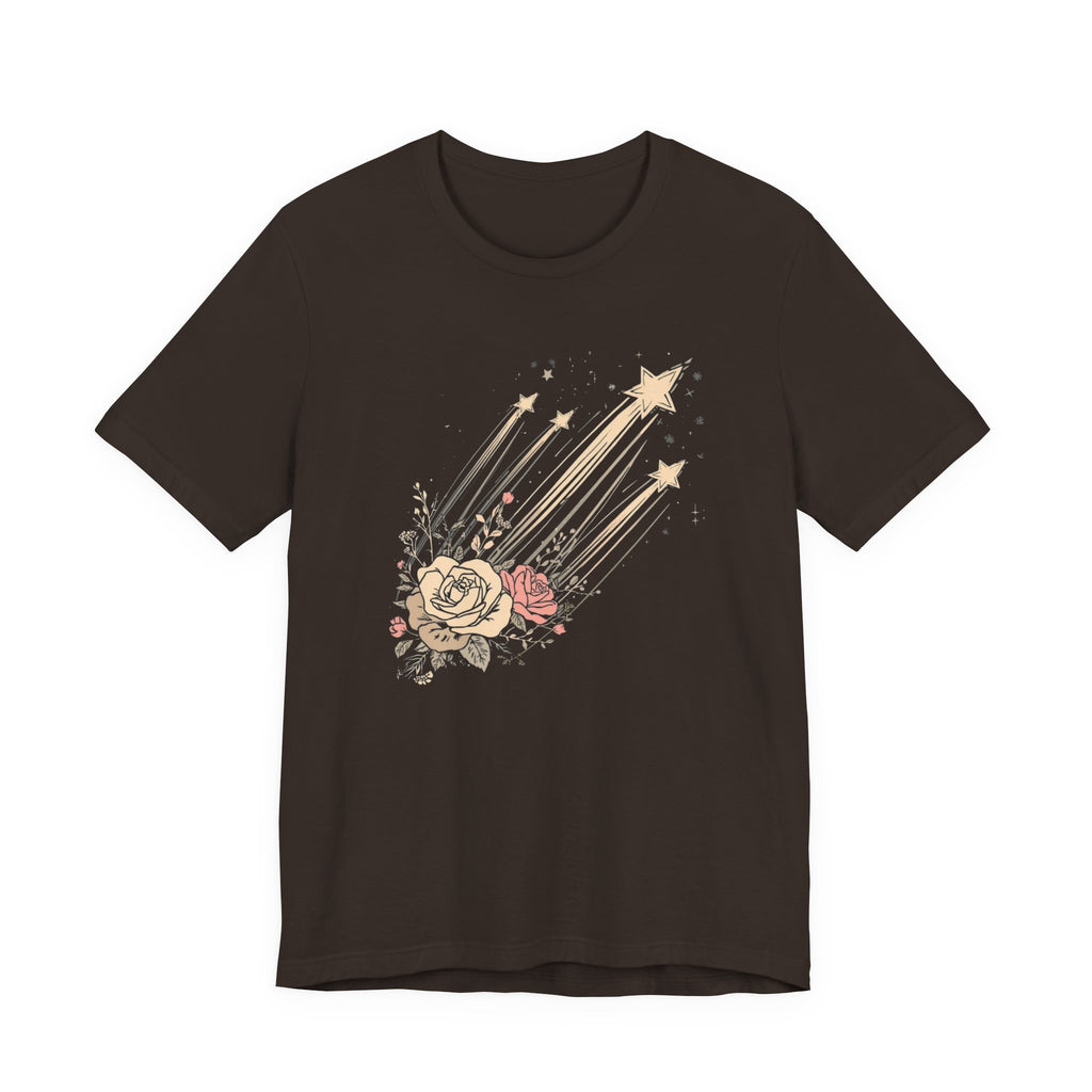 Shooting Stars & Roses Celestial Graphic T-Shirt