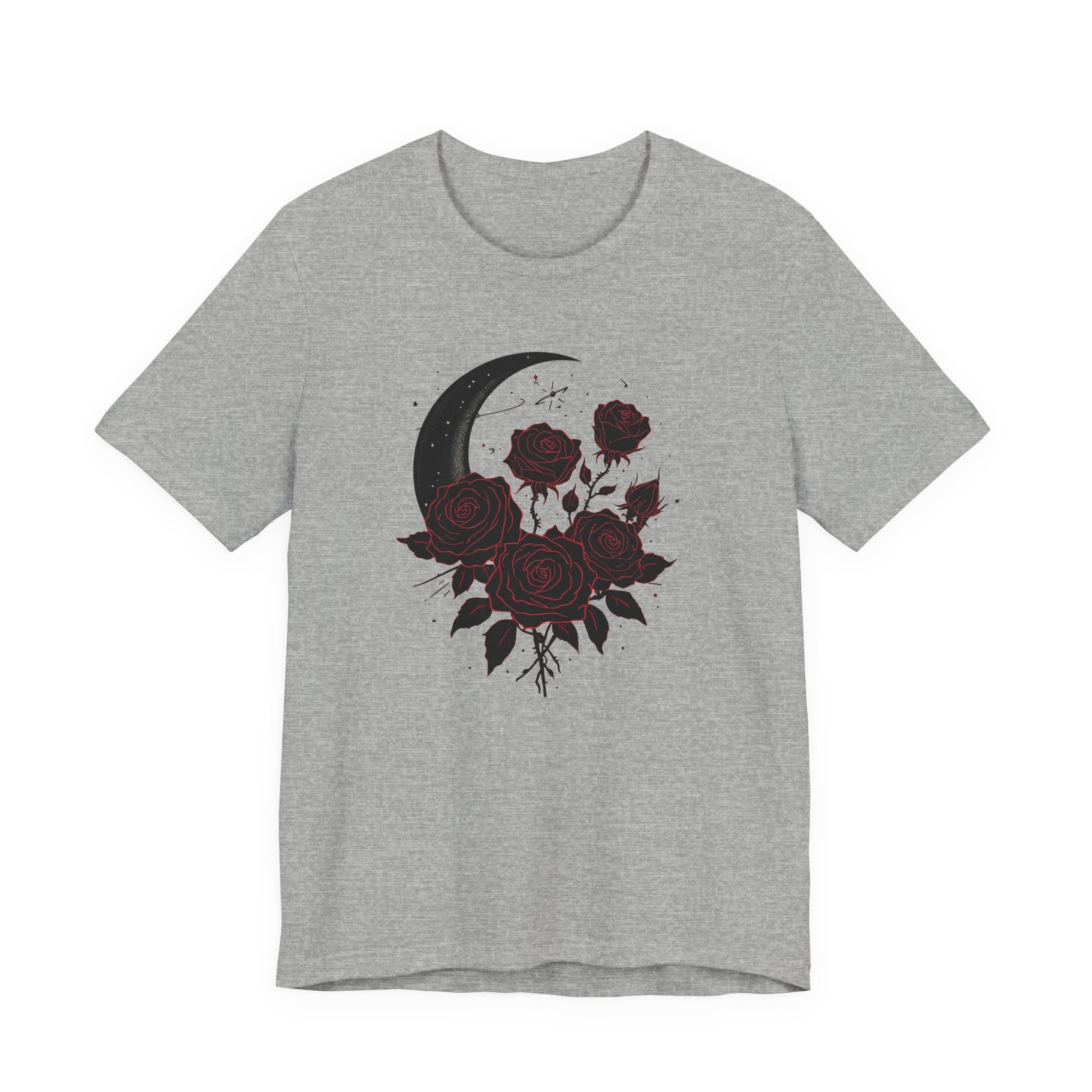 Gothic Moon and Roses T-Shirt