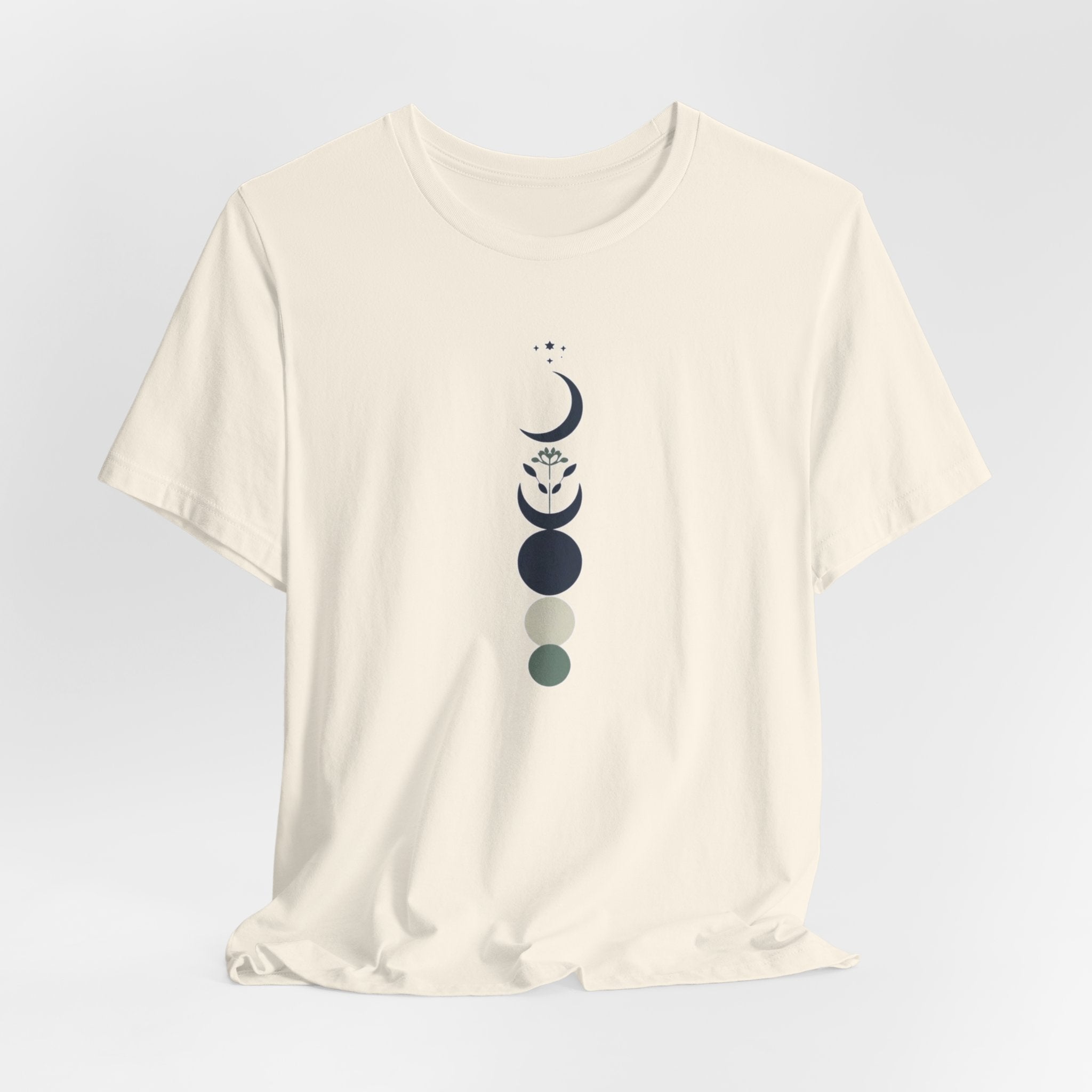 Blue Scandinavian Crescent Moon T-Shirt