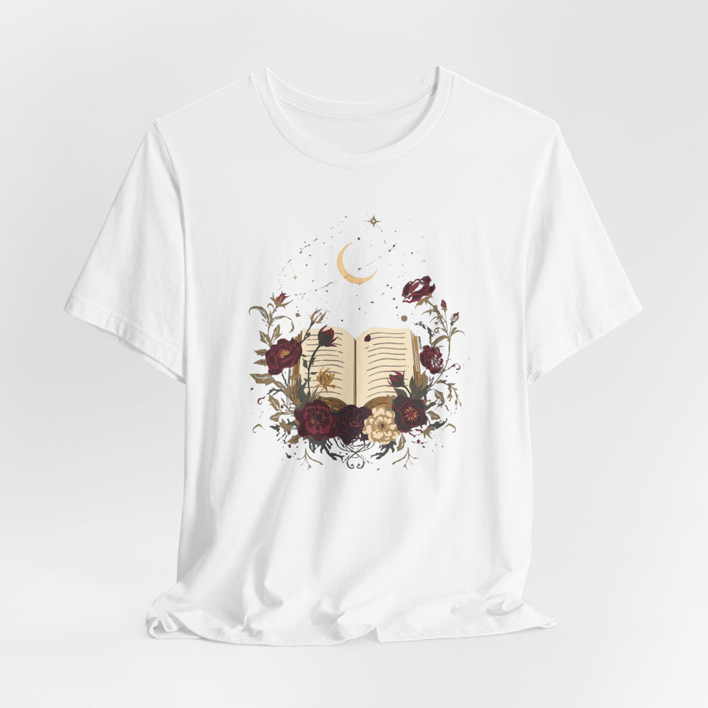 Celestial Rose Book Lover Graphic T-Shirt