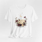 Celestial Rose Book Lover Graphic T-Shirt