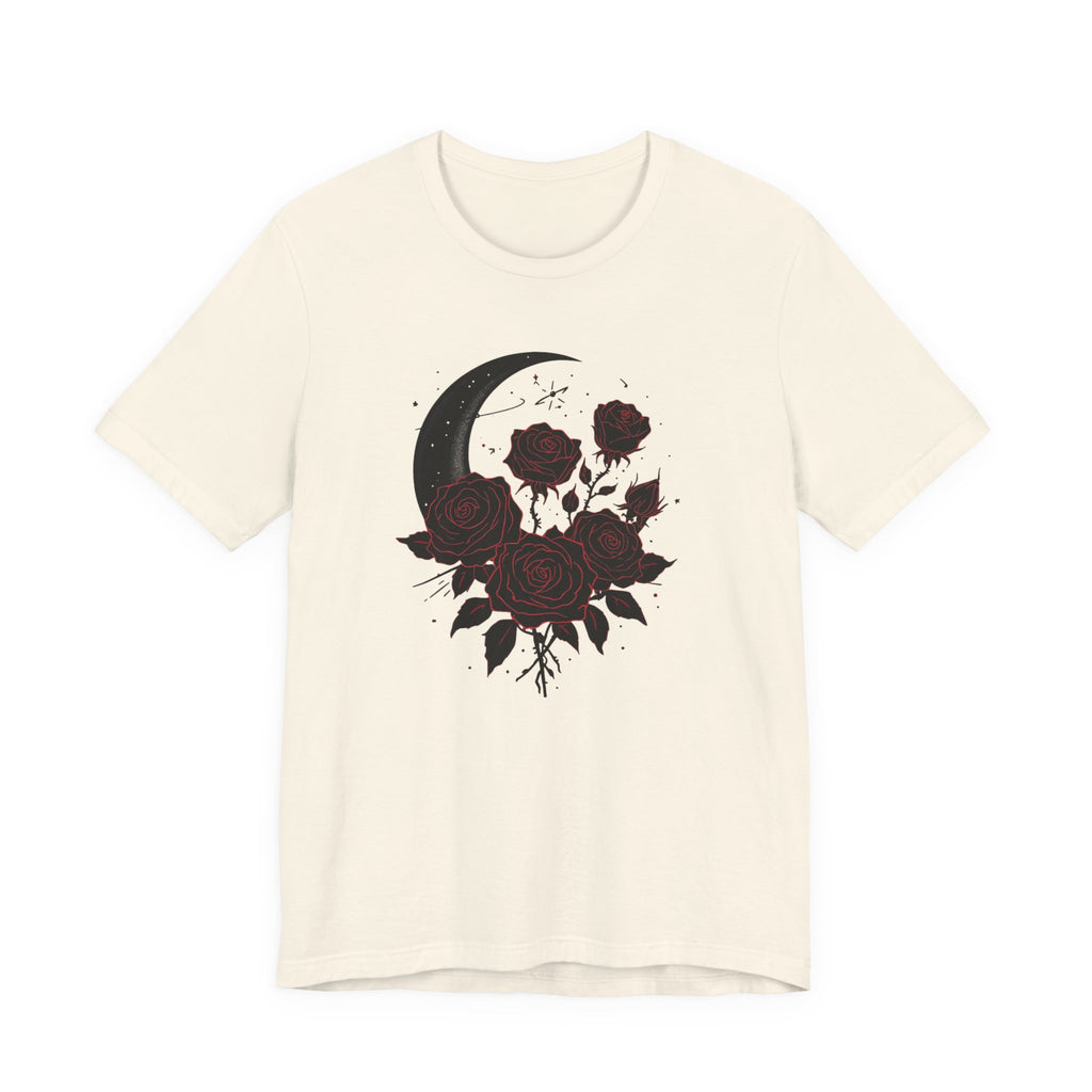 Gothic Moon and Roses T-Shirt