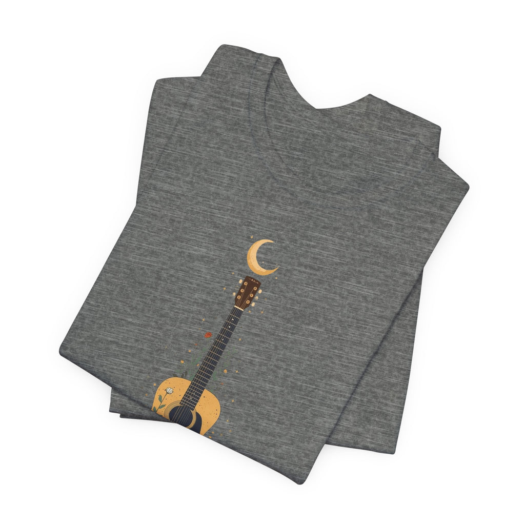 Celestial Floral Guitar Graphic T-Shirt