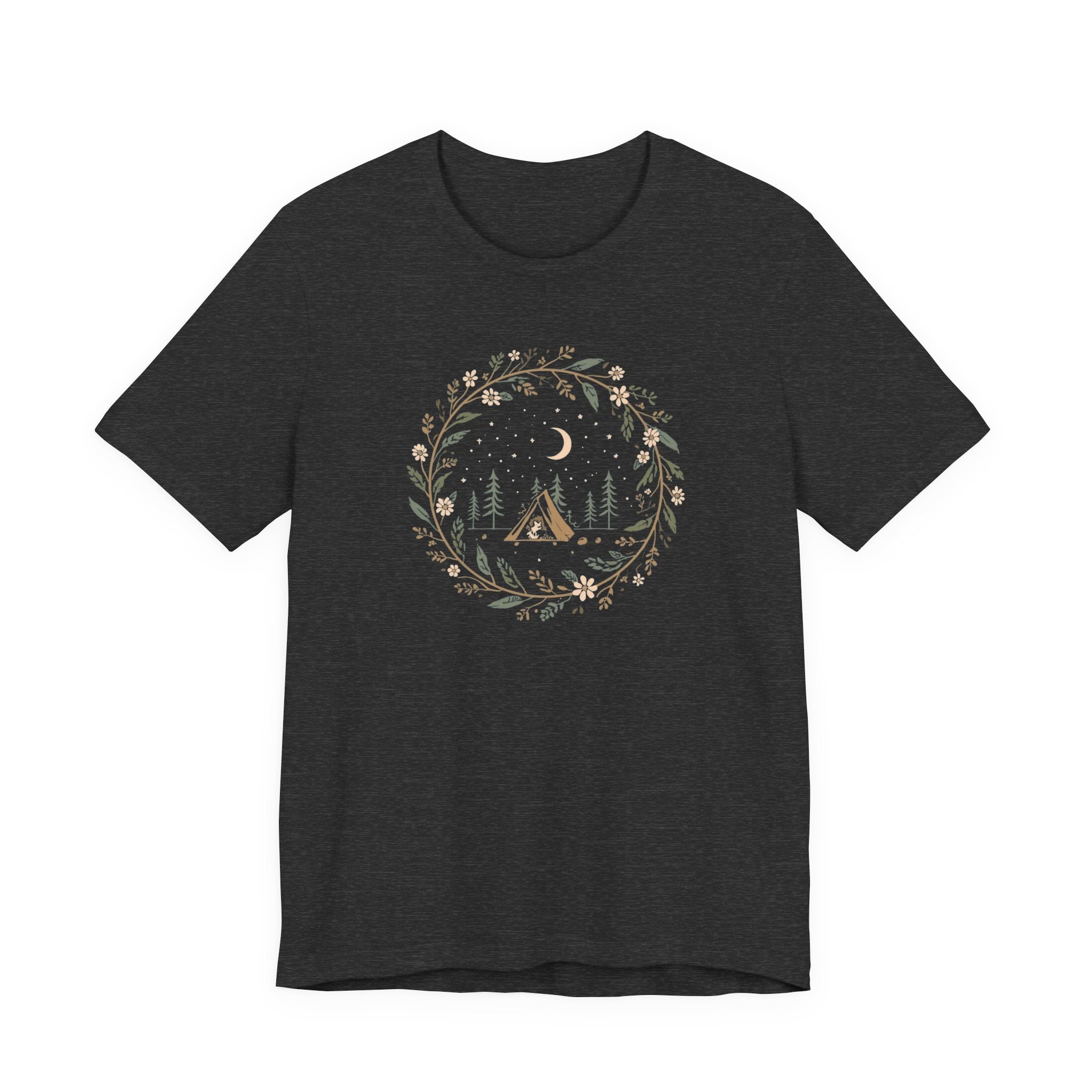 Moonlit Forest Camping Graphic T-Shirt