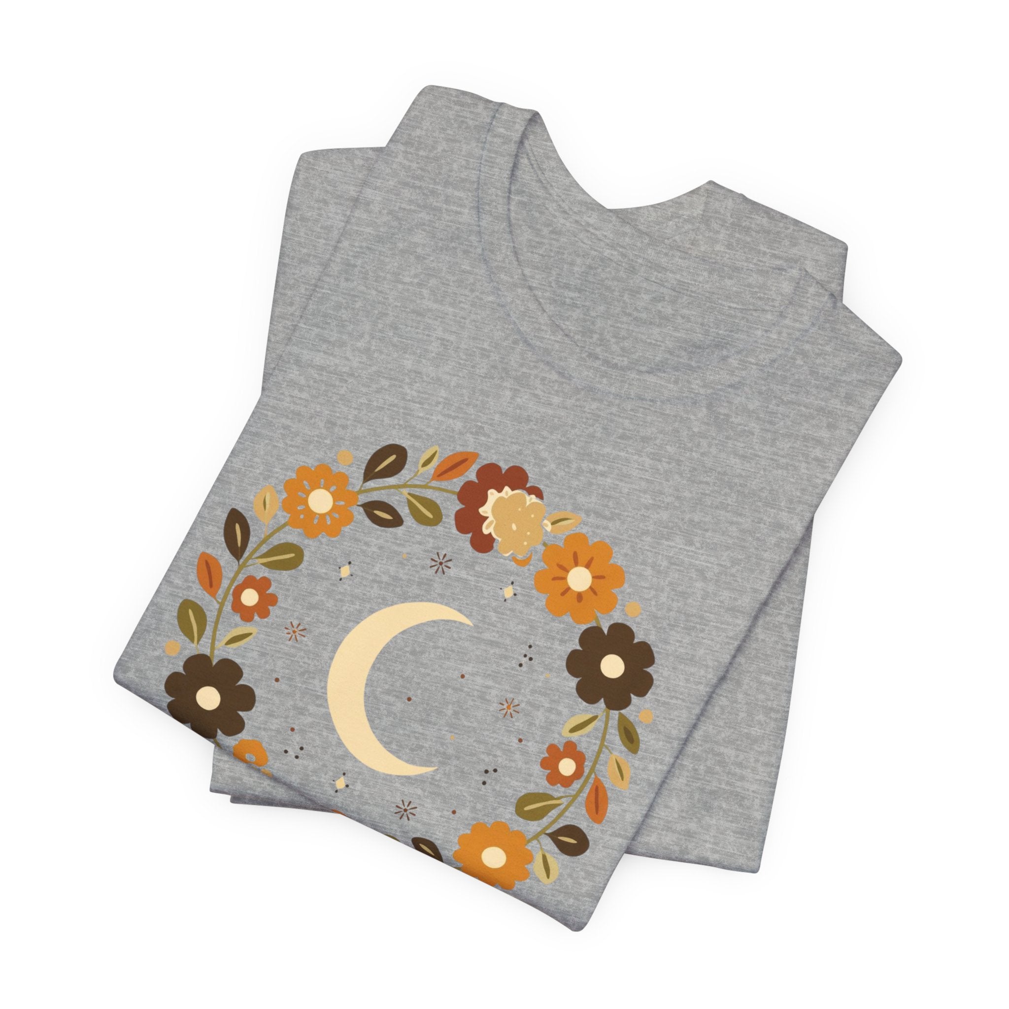 Retro Celestial Floral Wreath T-Shirt