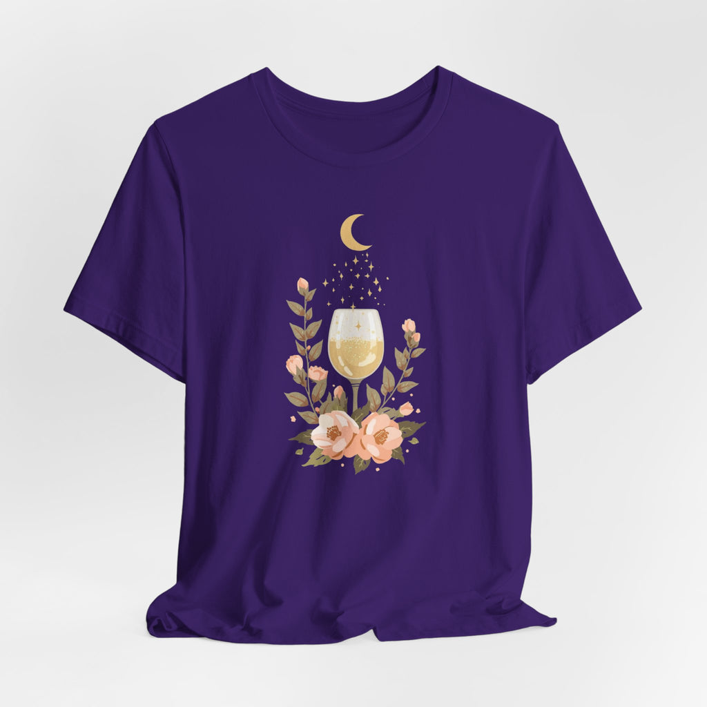 Celestial Wine & Blush Florals Graphic T-Shirt