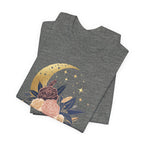 Golden Moon & Roses Celestial Graphic T-Shirt