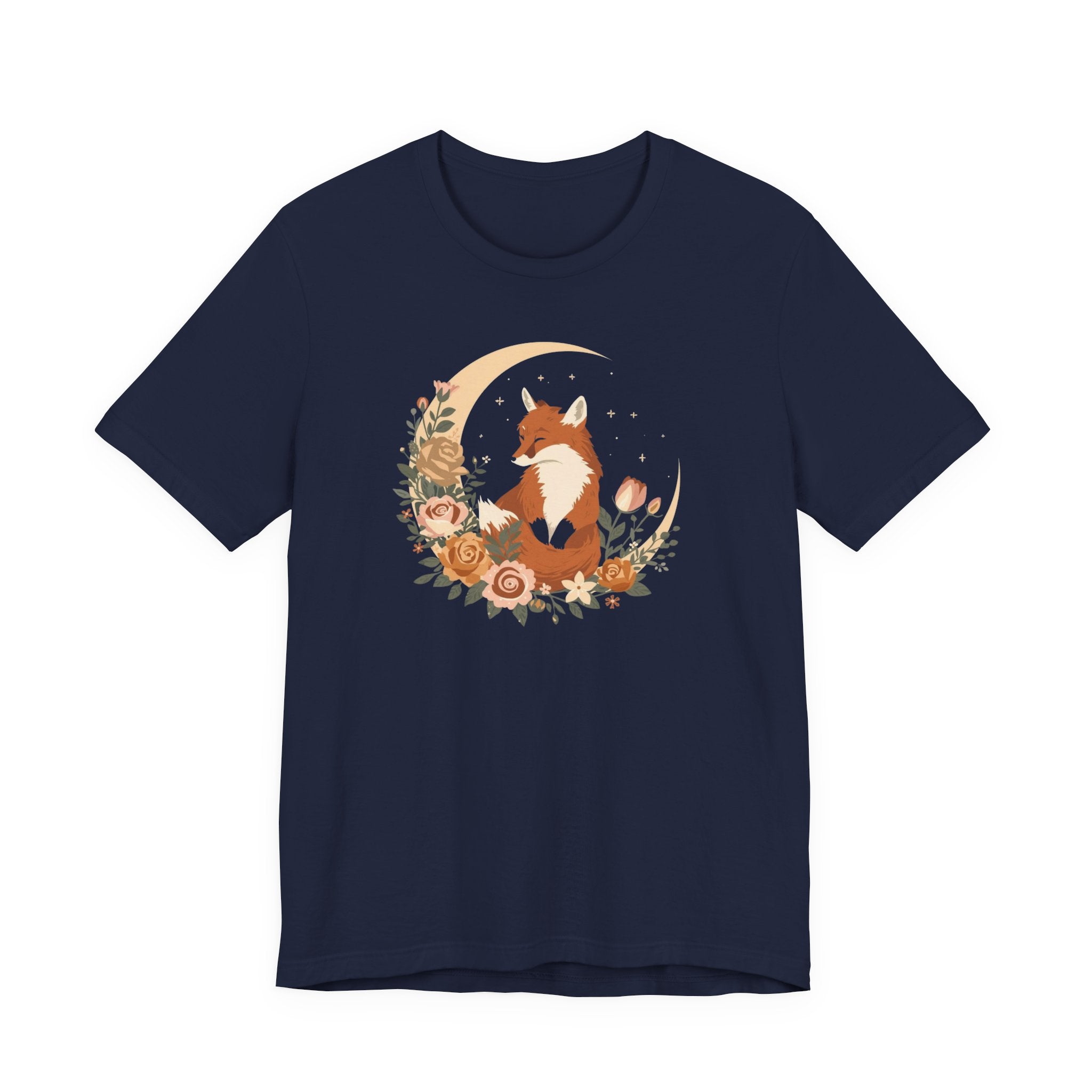 Crescent Moon and Wildflower Fox T-Shirt