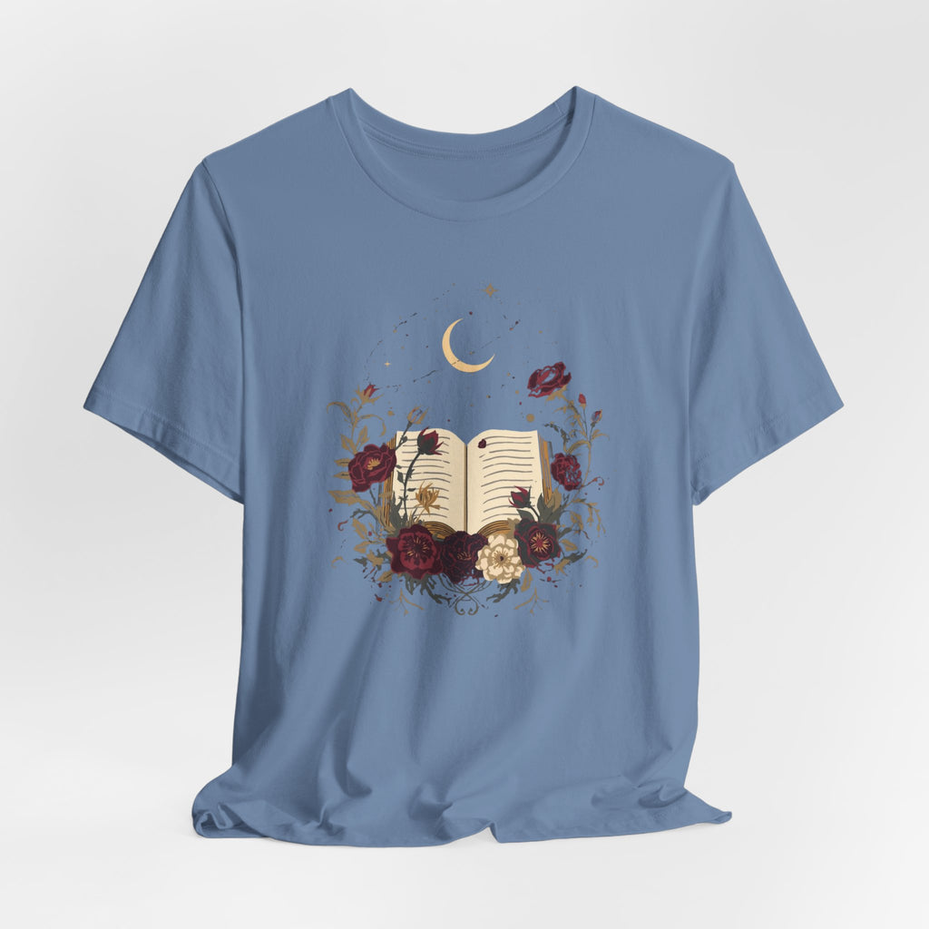 Celestial Rose Book Lover Graphic T-Shirt