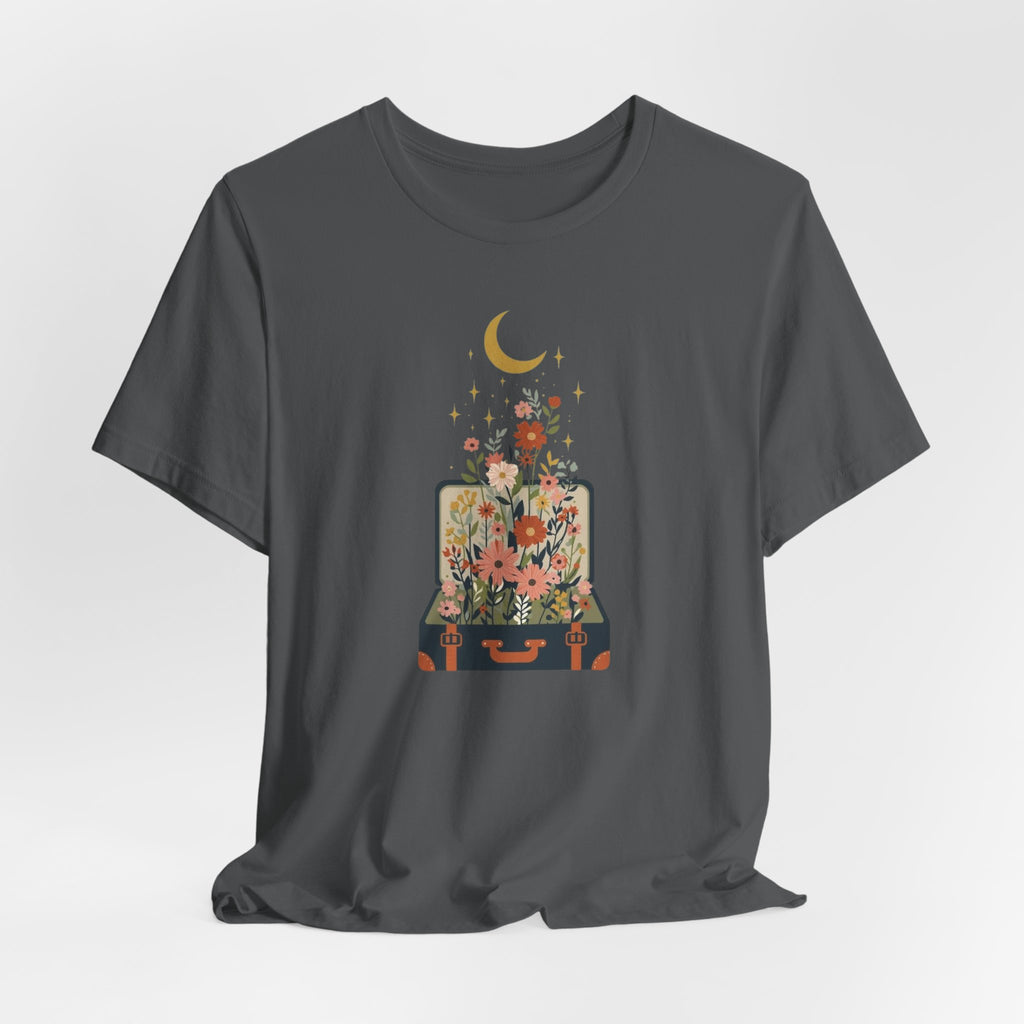 Blooming Suitcase Celestial Graphic T-Shirt
