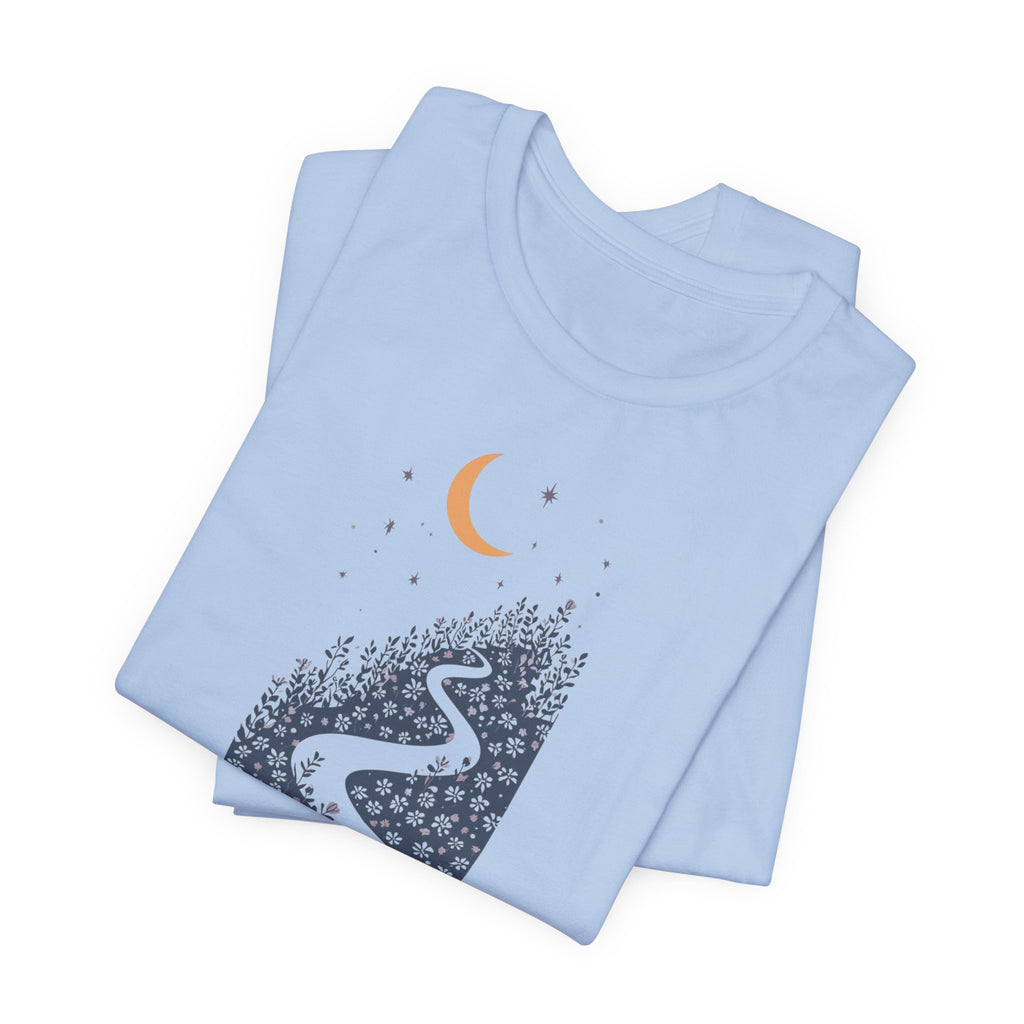 Moonlit Wildflower Path Graphic T-Shirt