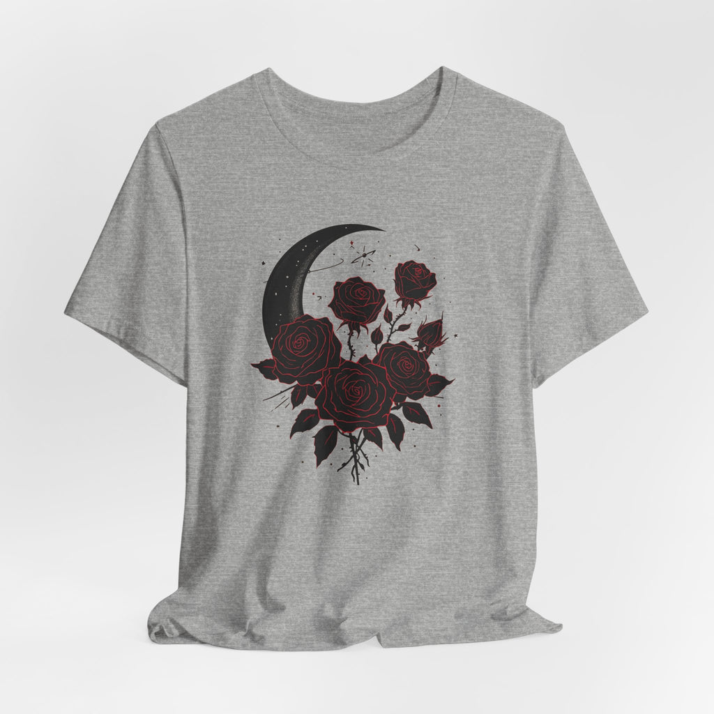 Gothic Moon and Roses T-Shirt
