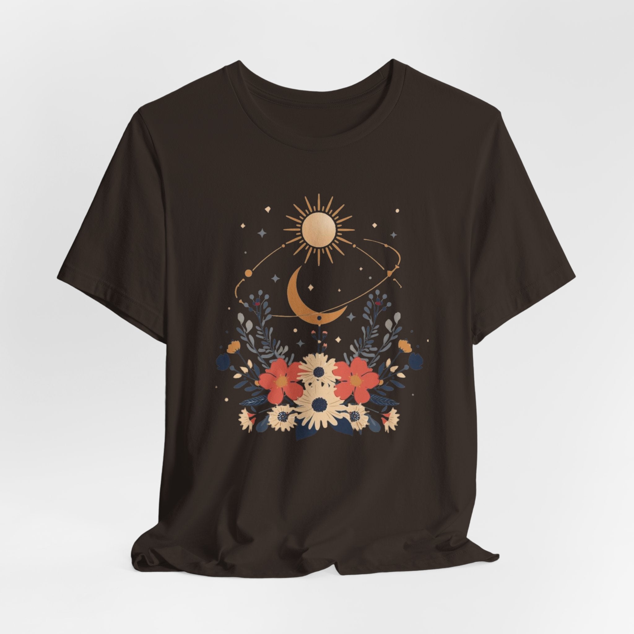 Celestial Orbit Floral Graphic T-Shirt