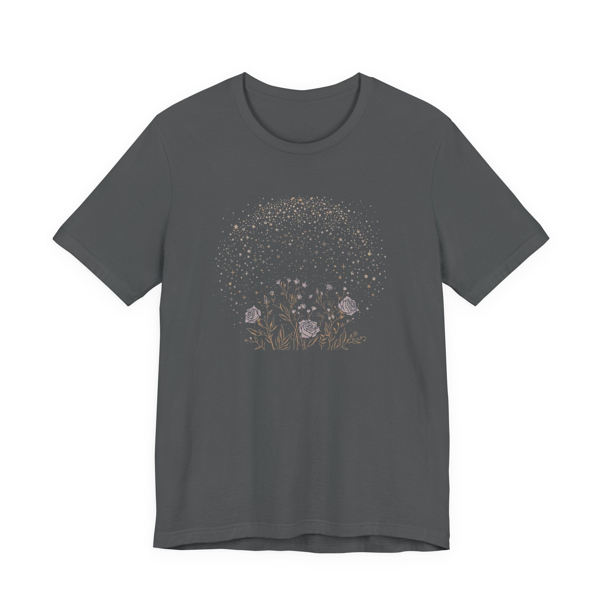 Starlit Rose Garden Celestial Graphic T-Shirt