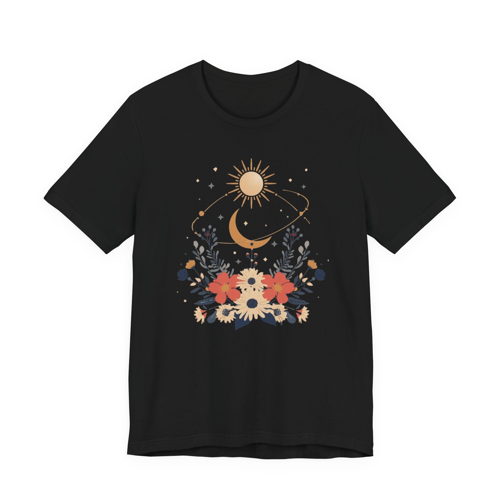 Celestial Orbit Floral Graphic T-Shirt