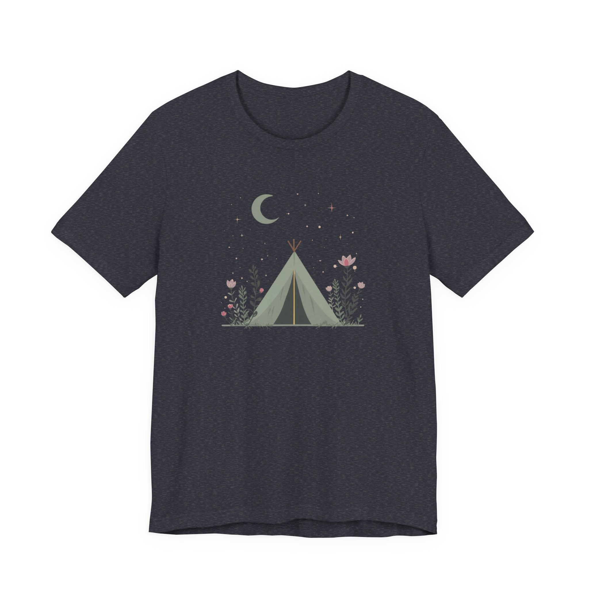 Moonlit Camping Tent Graphic T-Shirt