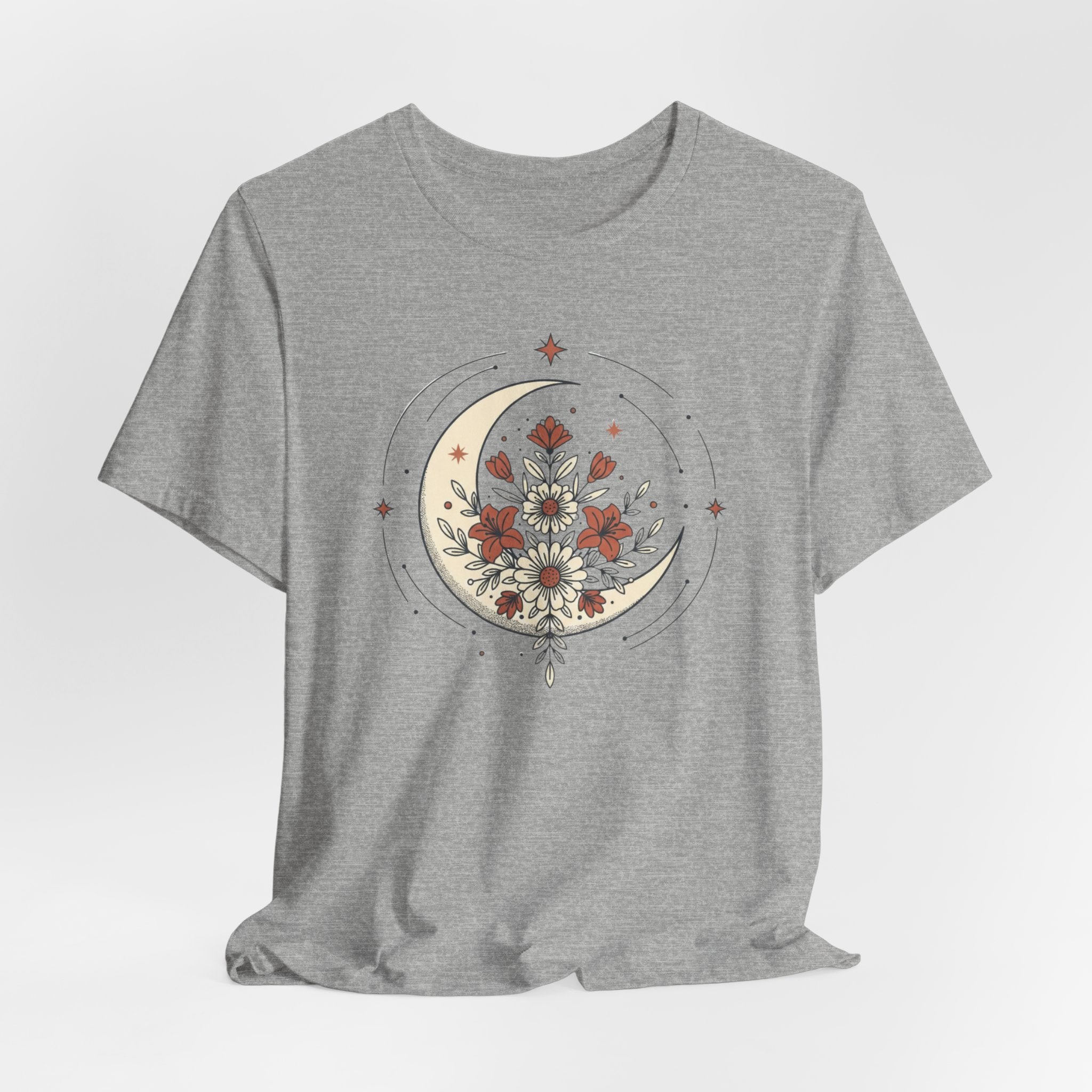 Crescent Moon and Flowers T-Shirt