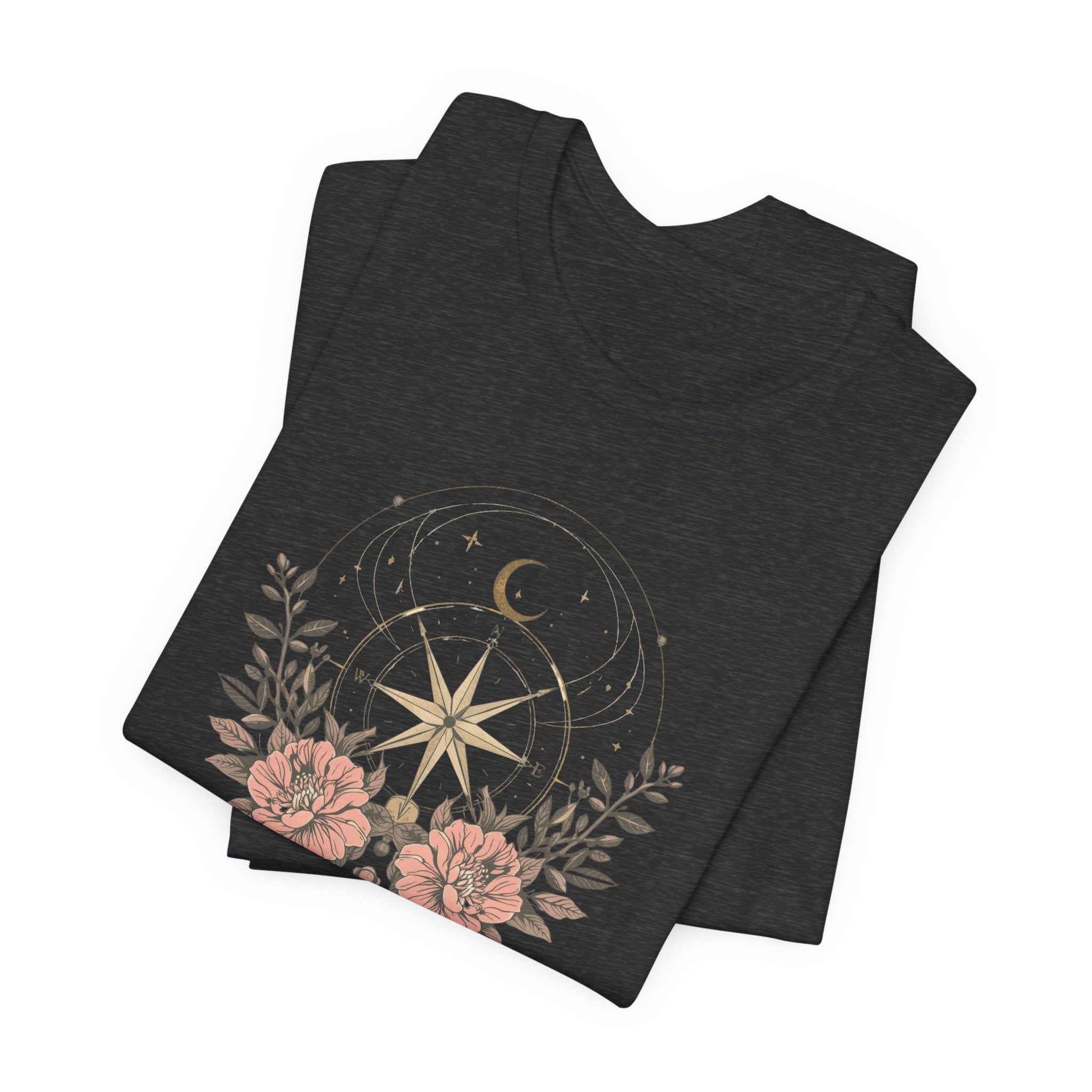 Celestial Compass Floral Graphic T-Shirt