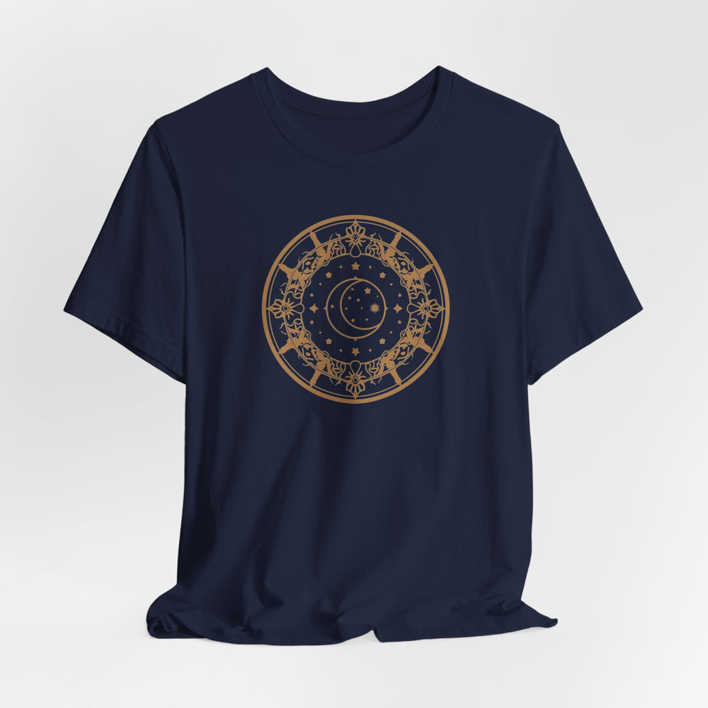 Celestial Moon & Stars Circle T-Shirt