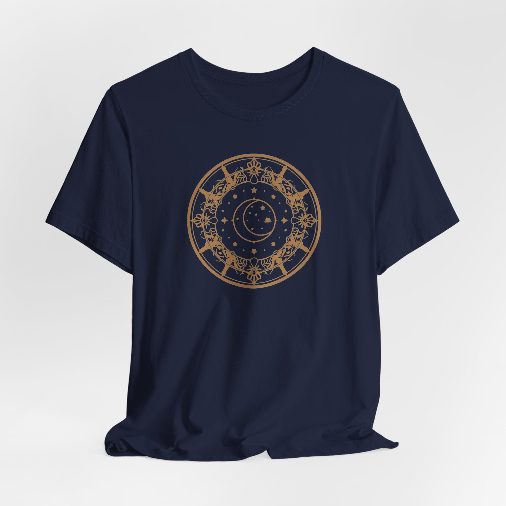 Celestial Moon & Stars Circle T-Shirt