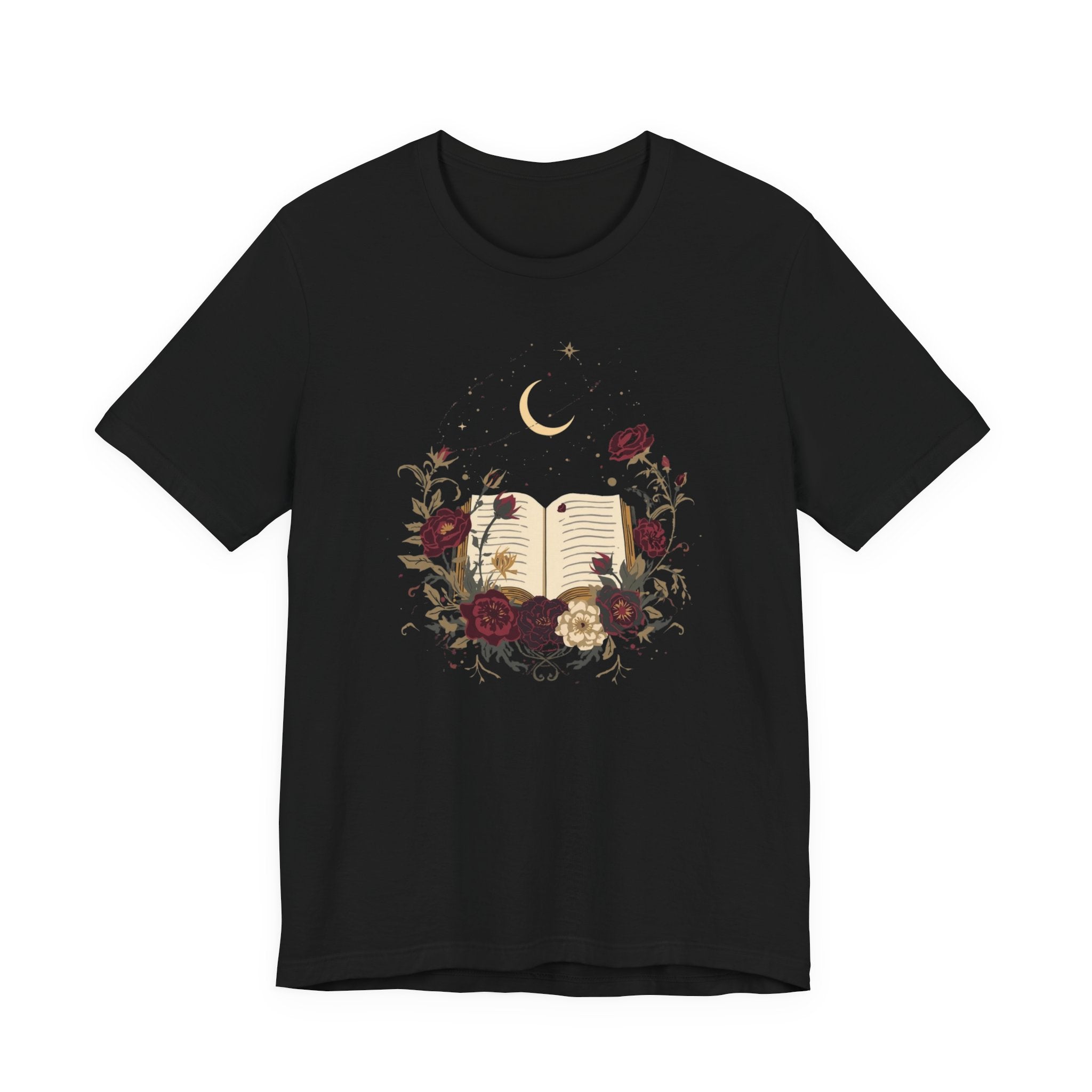 Celestial Rose Book Lover Graphic T-Shirt