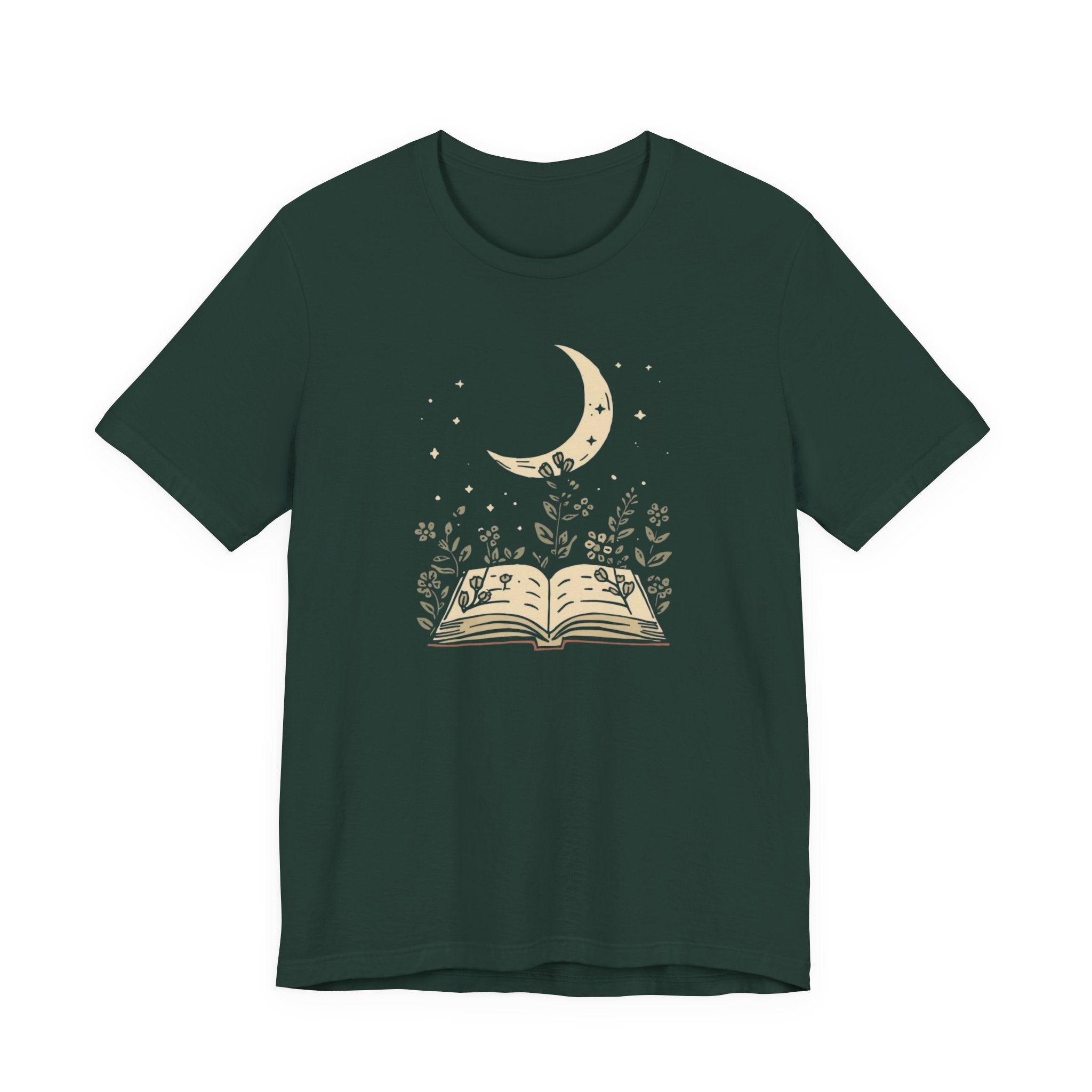 Moonlit Reading Garden Graphic T-Shirt