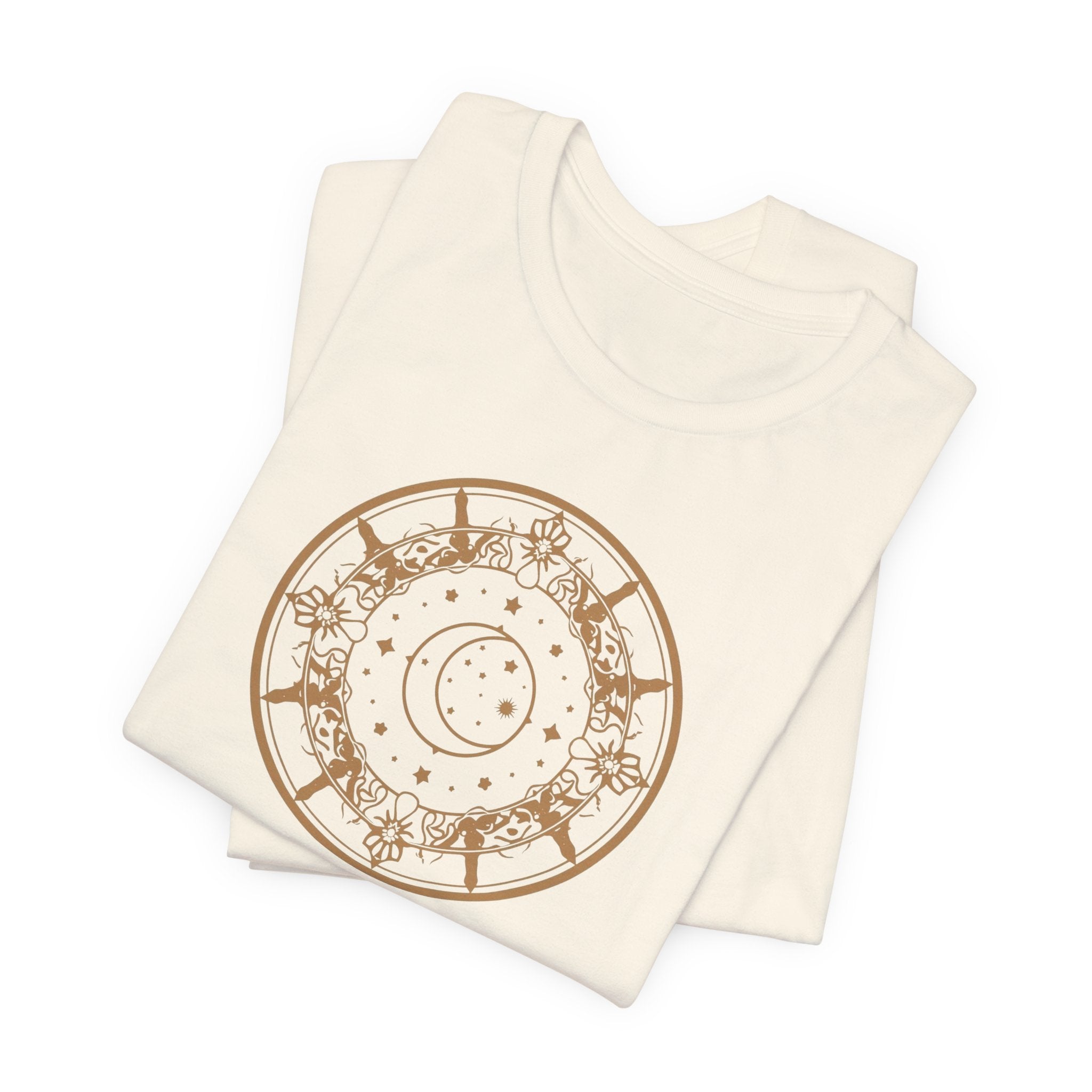 Celestial Moon & Stars Circle T-Shirt