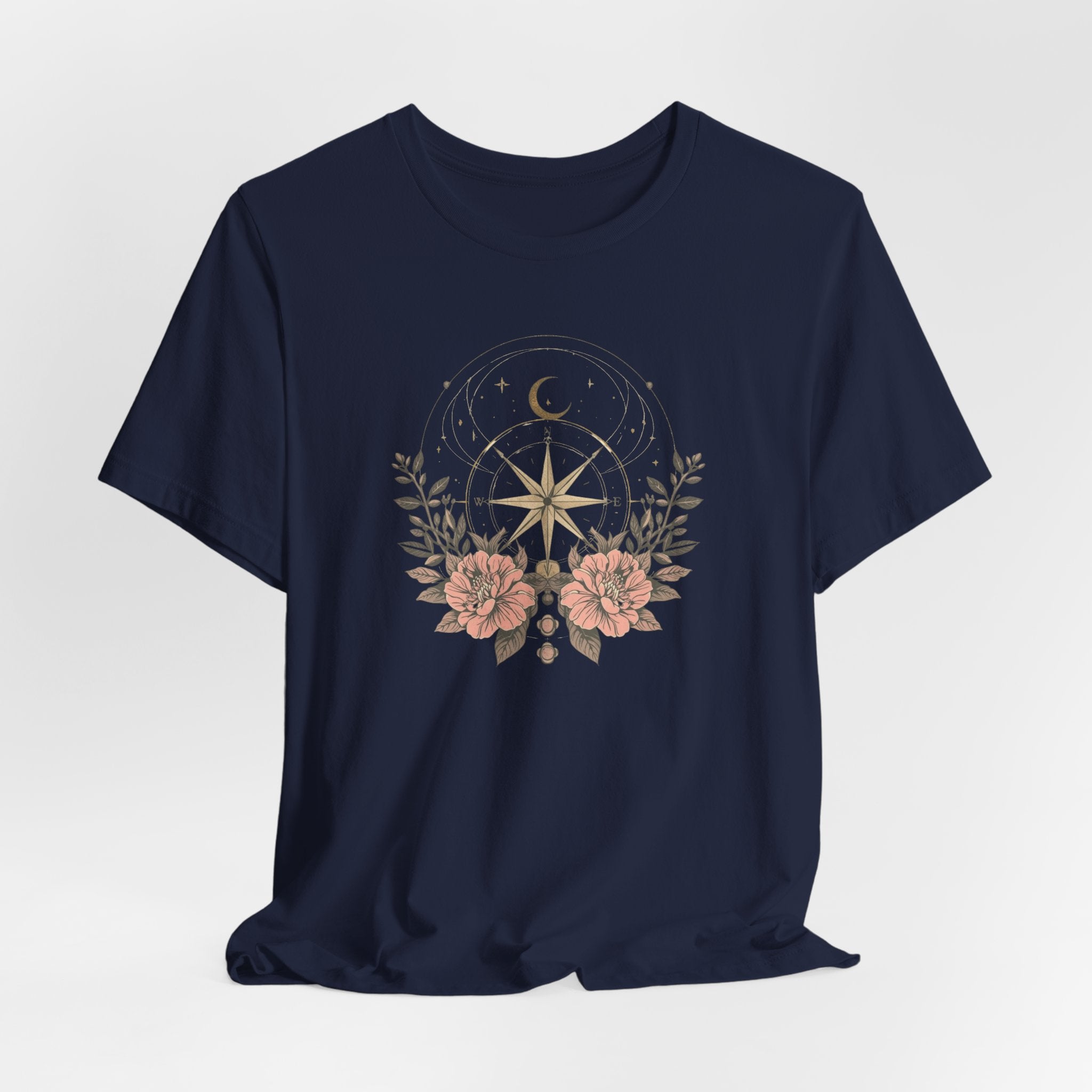 Celestial Compass Floral Graphic T-Shirt