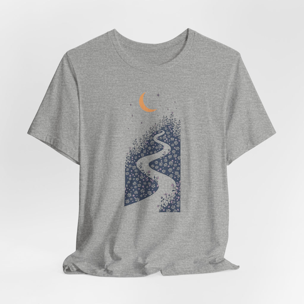Moonlit Wildflower Path Graphic T-Shirt