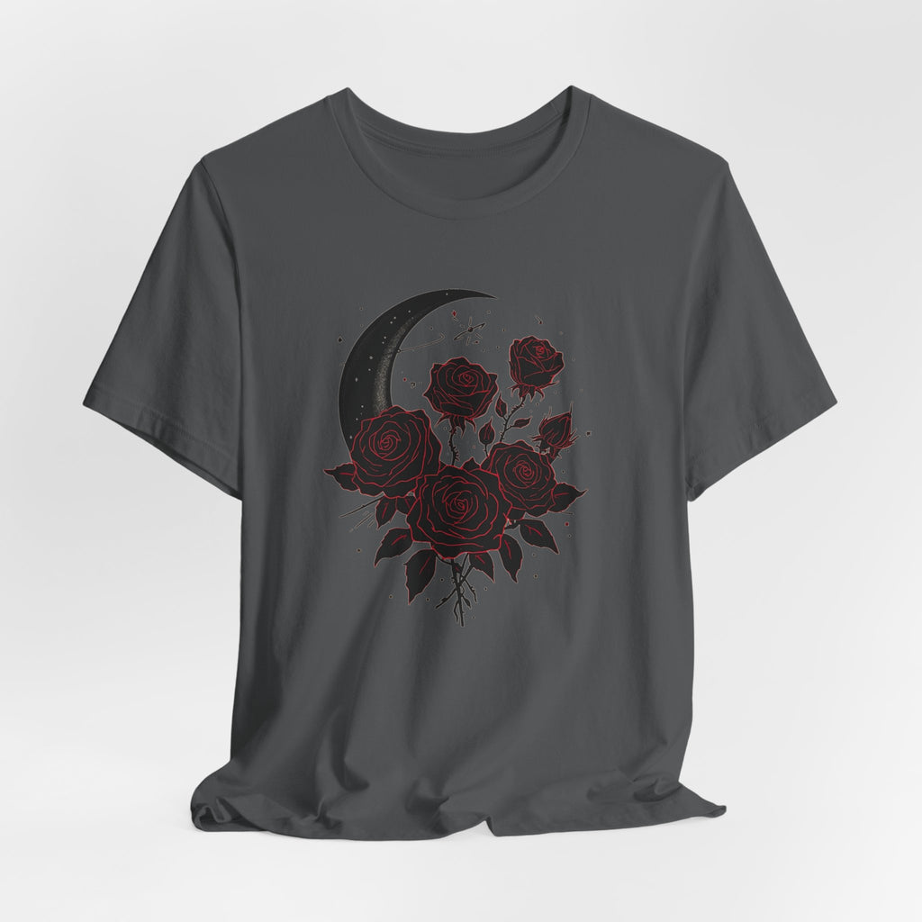 Gothic Moon and Roses T-Shirt