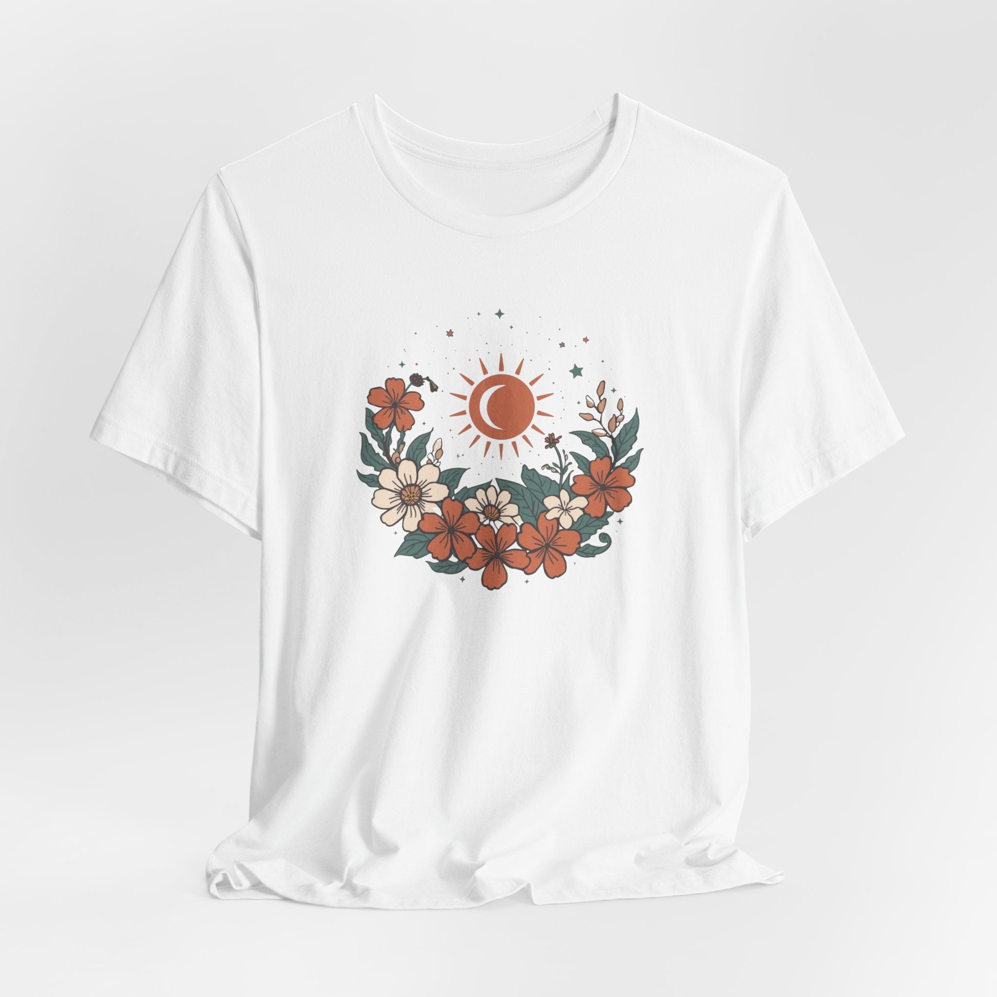 Tropical Sun & Moon Floral T-Shirt