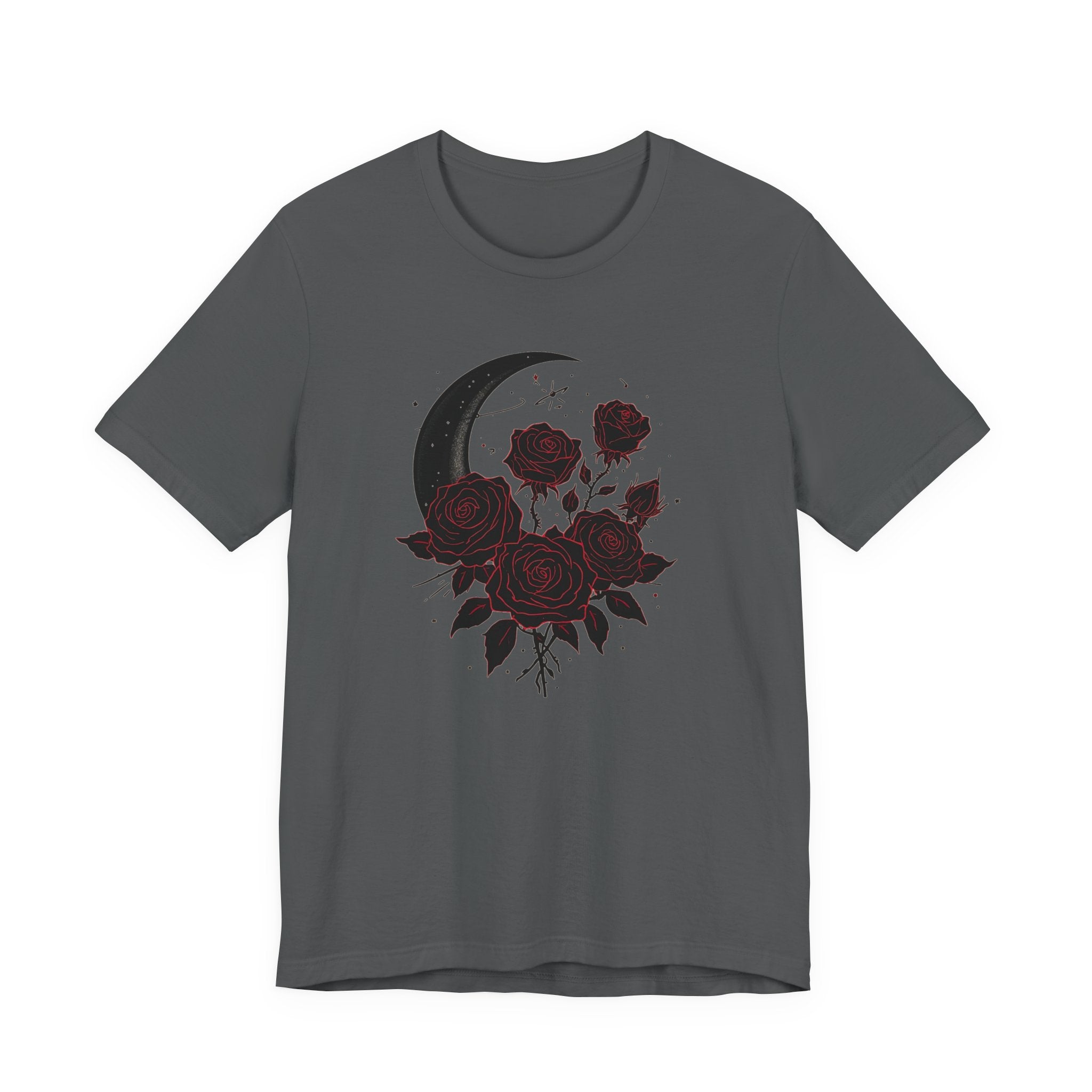 Gothic Moon and Roses T-Shirt