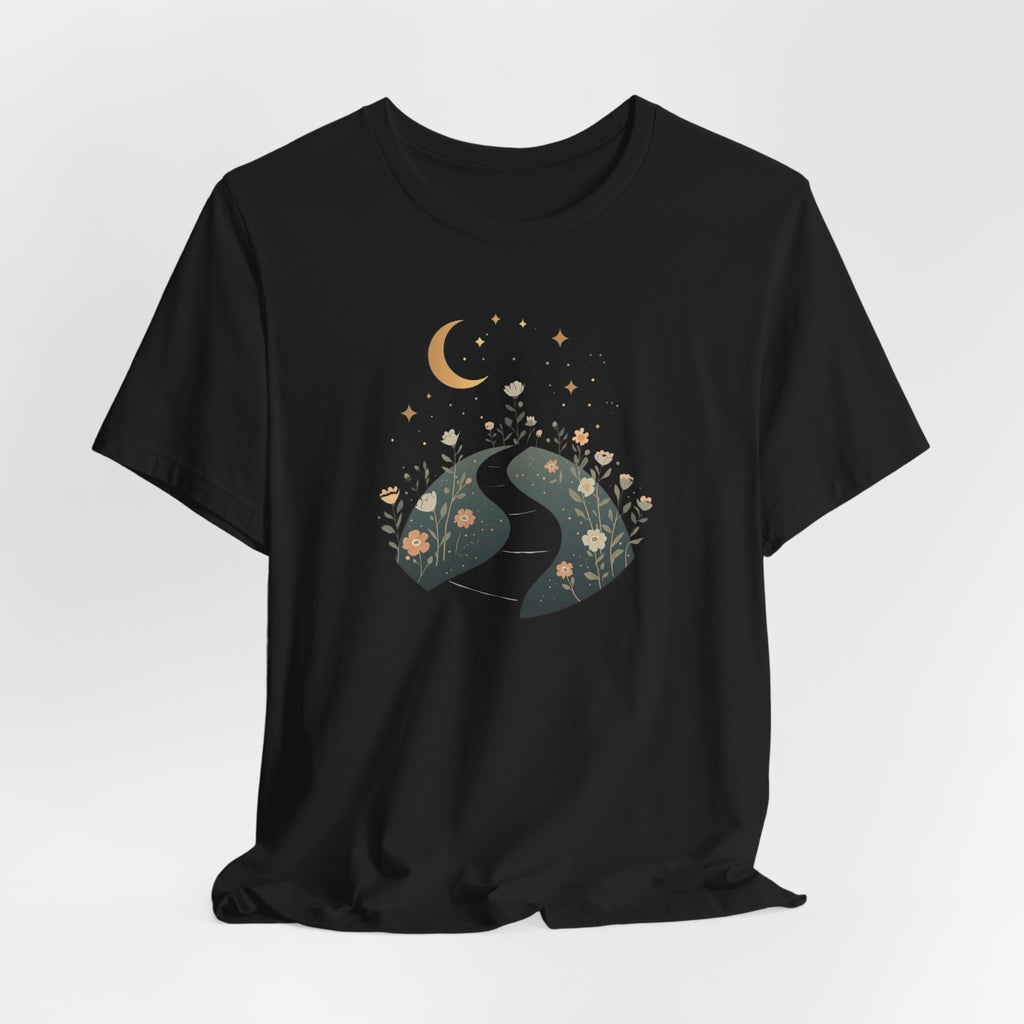Moonlit Wildflower Path Graphic T-Shirt