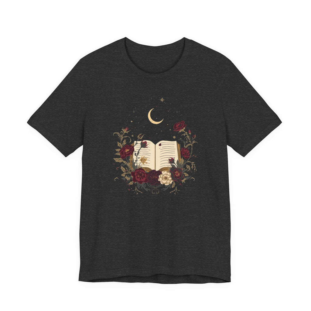 Celestial Rose Book Lover Graphic T-Shirt