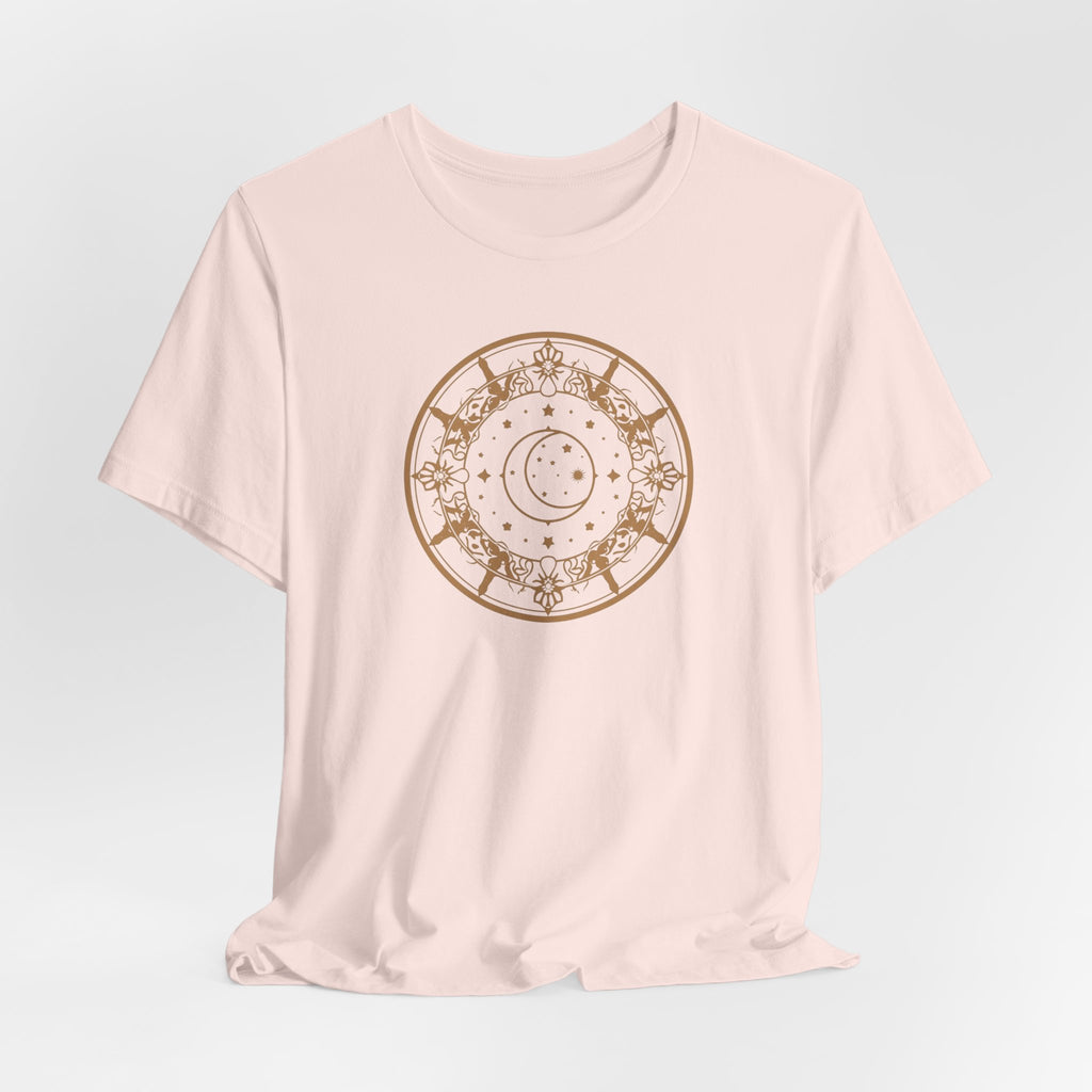 Celestial Moon & Stars Circle T-Shirt